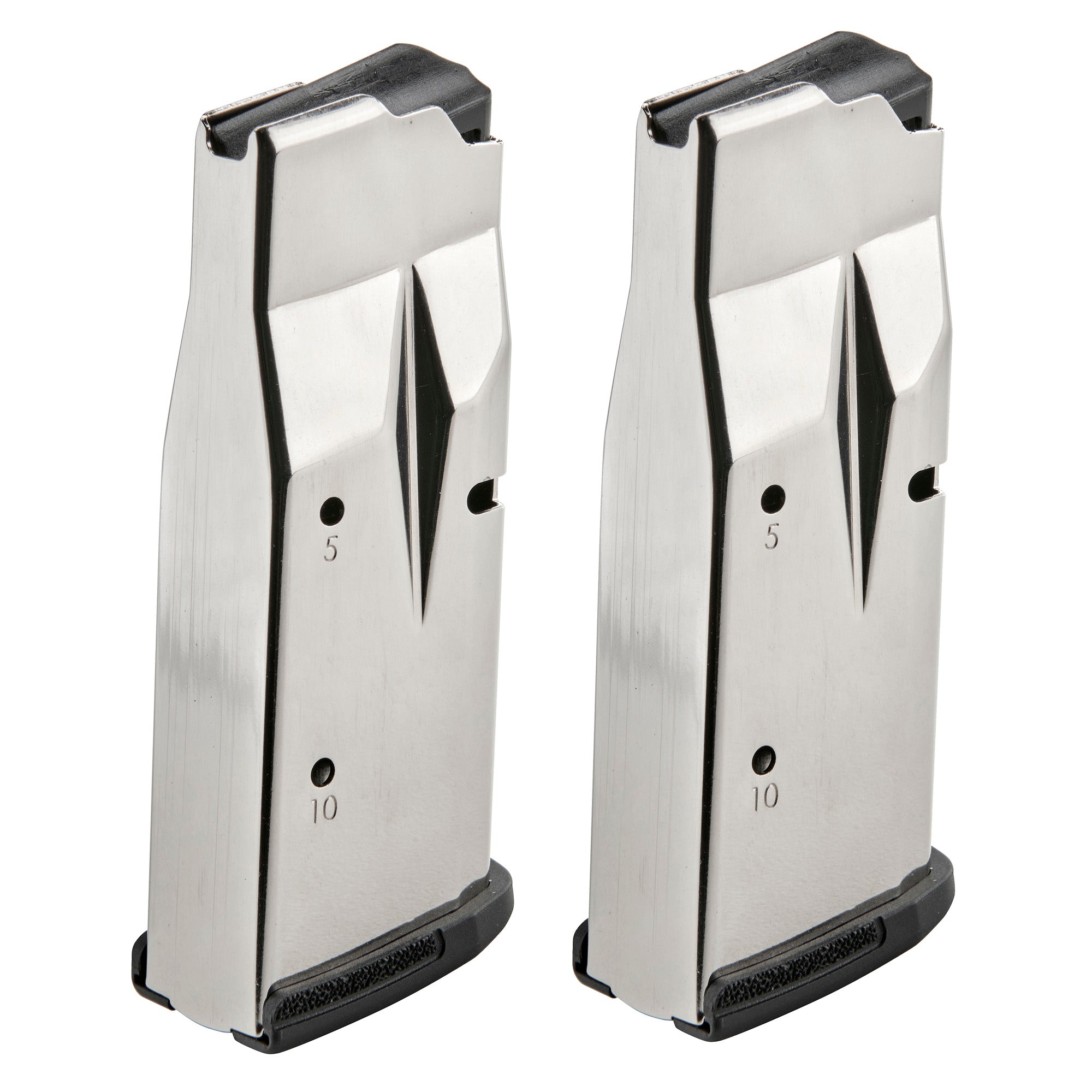 Ruger Max-9 9mm 10-Round Magazine Pair - Durable Silver Magazines for Reliable Performance
