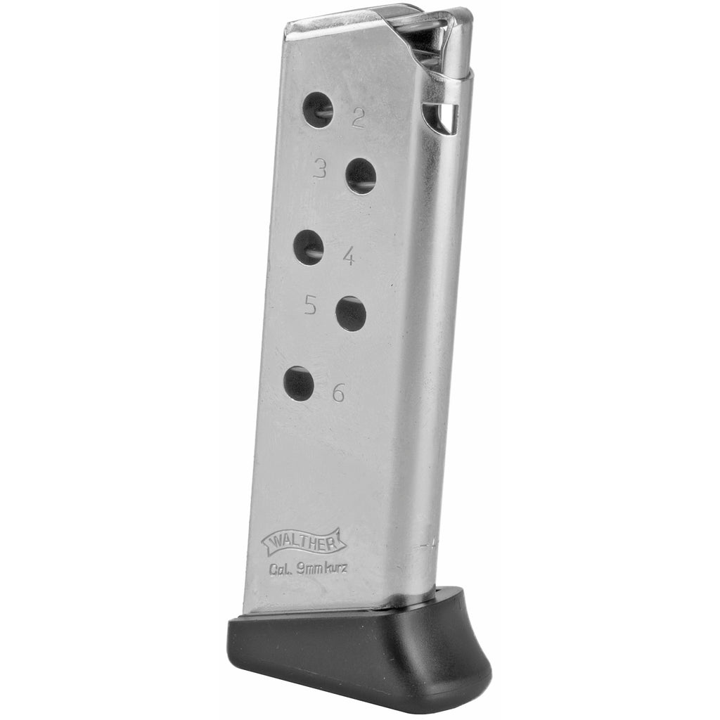Walther PPK .380 ACP Magazine (Part #2246010) – 6-Round Silver Magazine for Reliable Performance