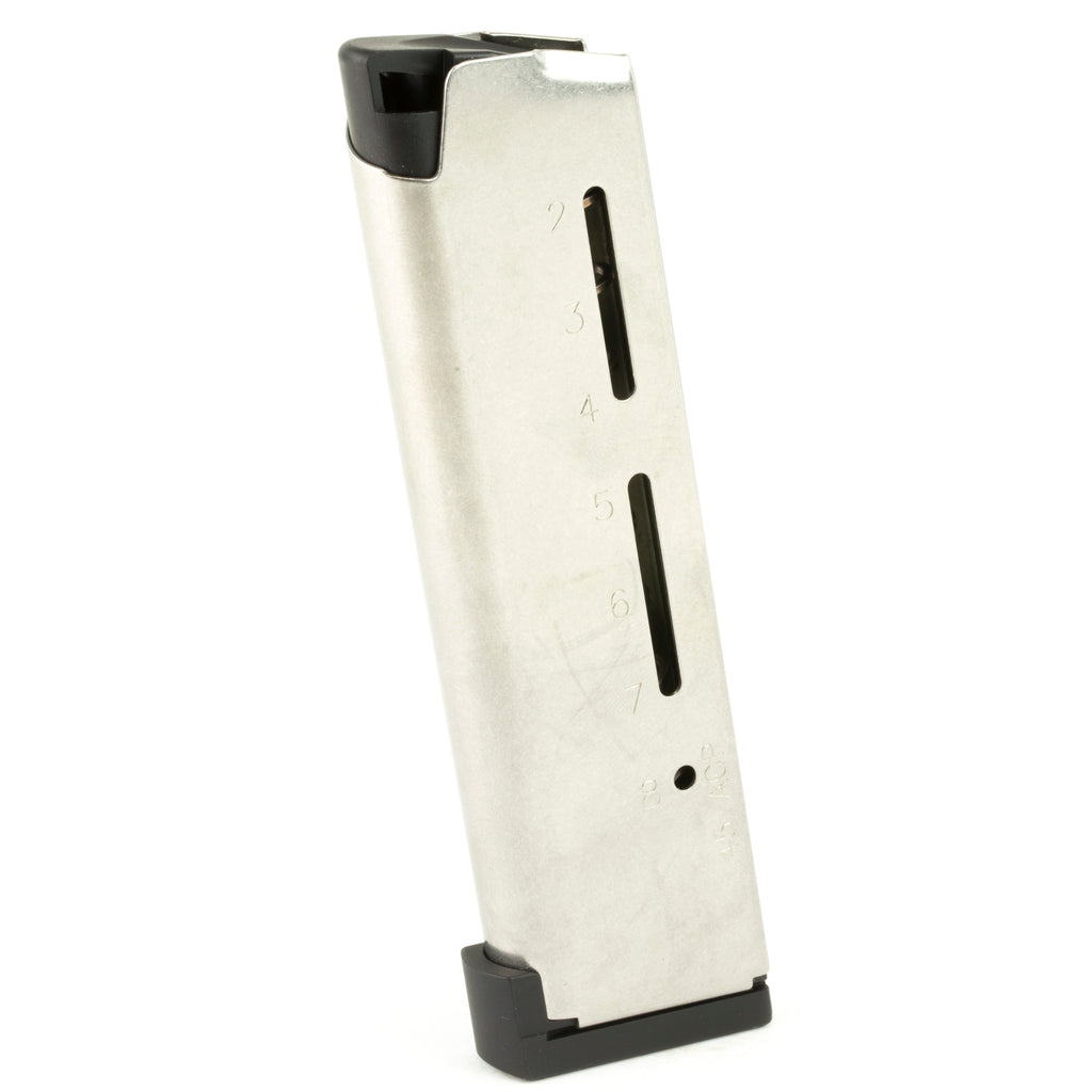 Wilson Combat Elite Tactical Magazine for 1911 .45 ACP – 8 Round Capacity, Silver Finish
