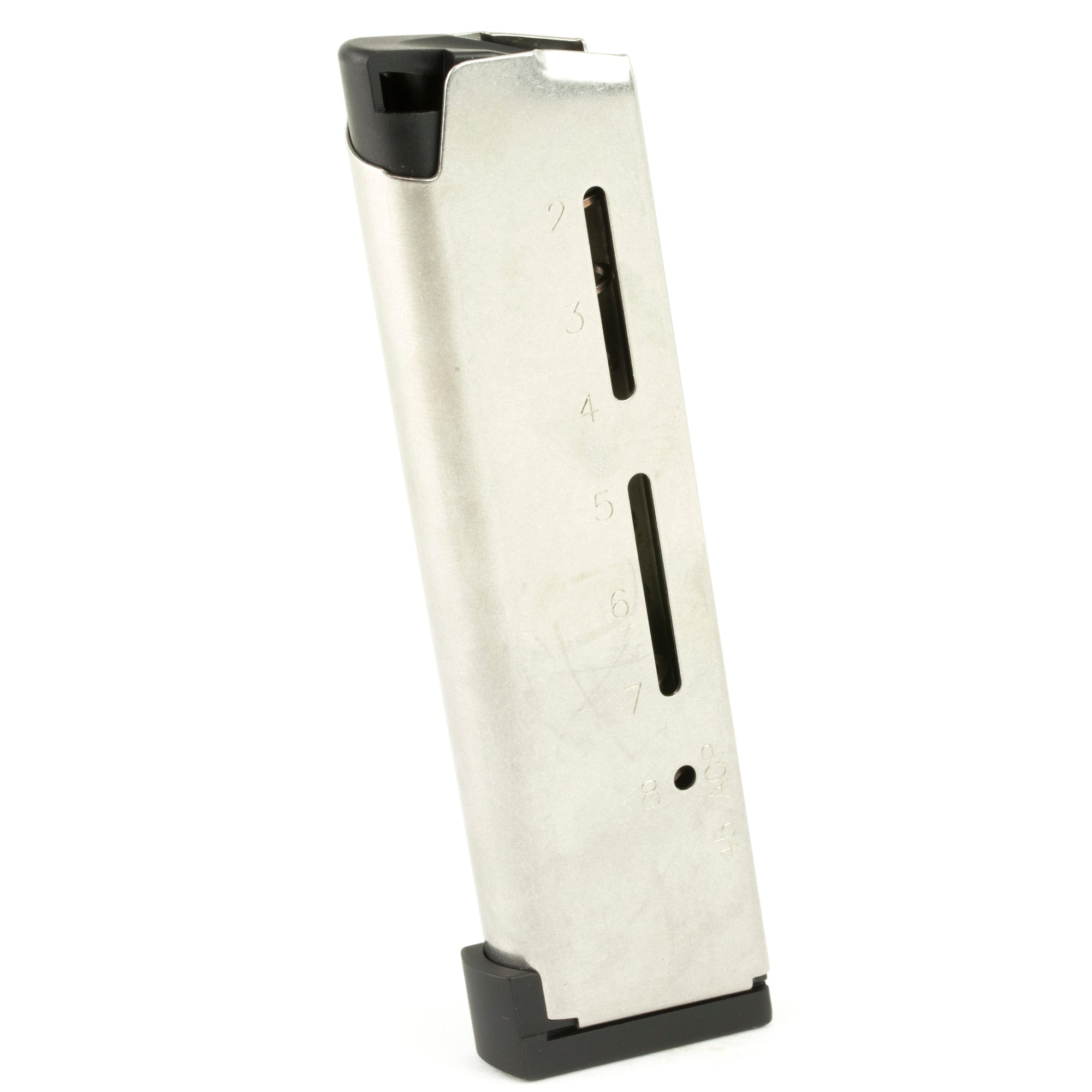 Wilson Combat Elite Tactical Magazine for 1911 .45 ACP – 8 Round Capacity, Silver Finish