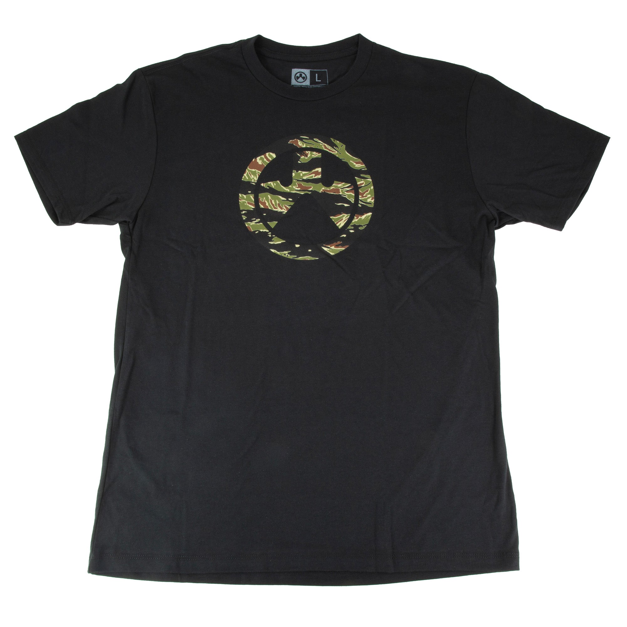 Magpul Industries Tiger Stripe Icon Logo T-Shirt - Large, Black