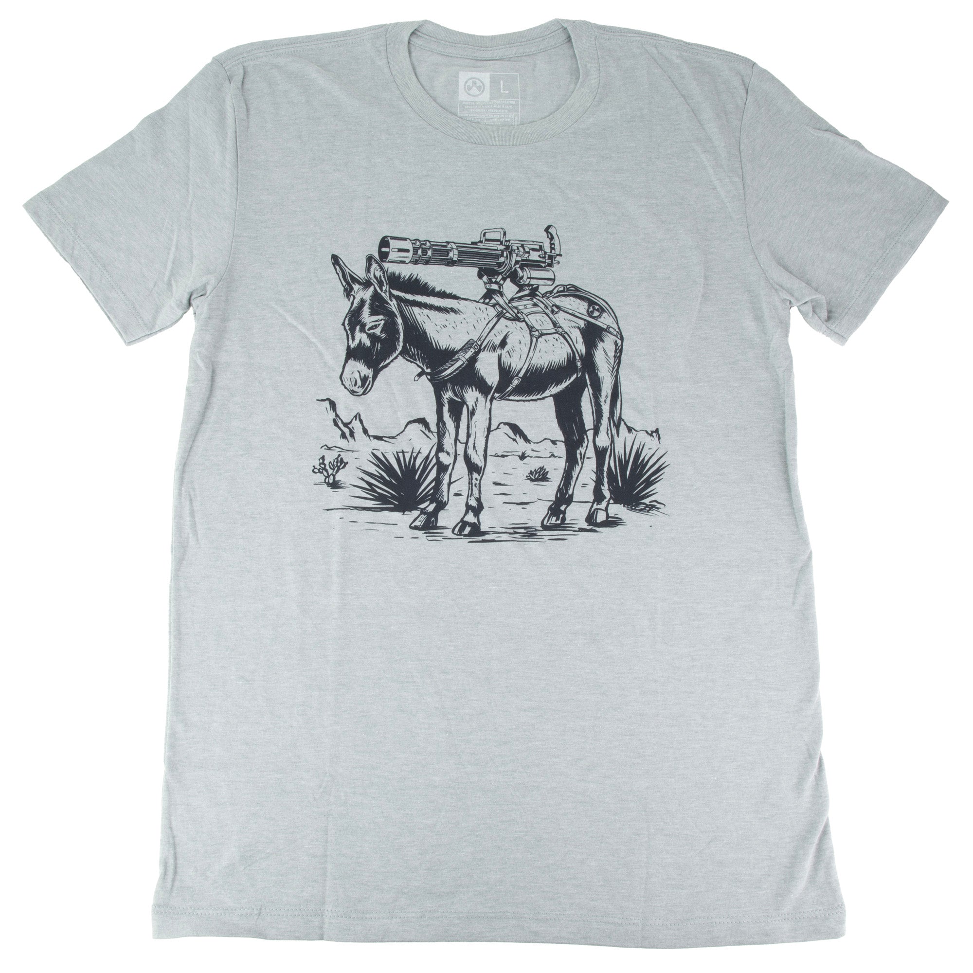 Magpul Industries MAG1528-041-L Burro Cotton-Polyester T-Shirt in Stone Gray, Large