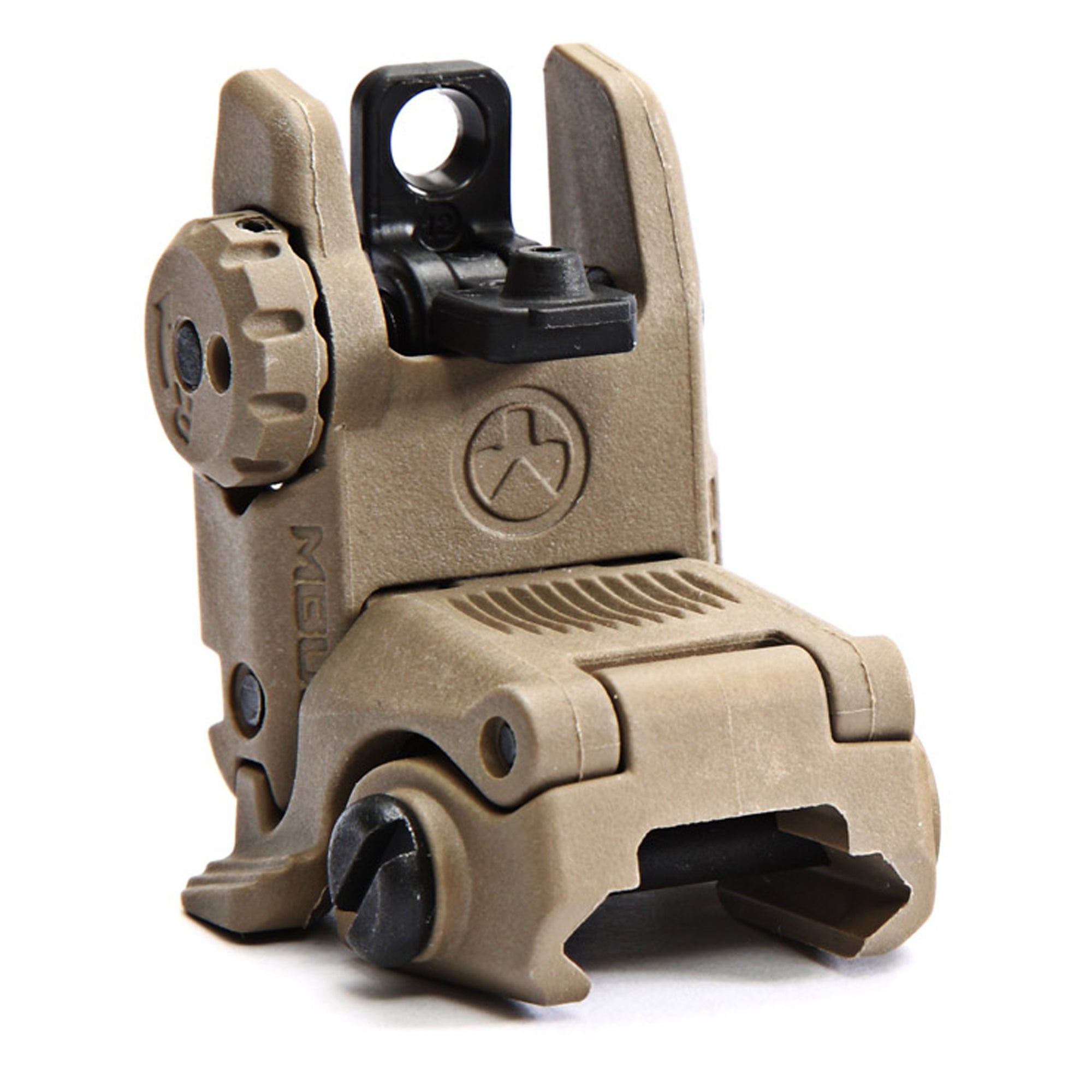 Magpul Industries MBUS Rear Flip Sight Gen 2 in Flat Dark Earth - Adjustable for AR15/M16 Platforms