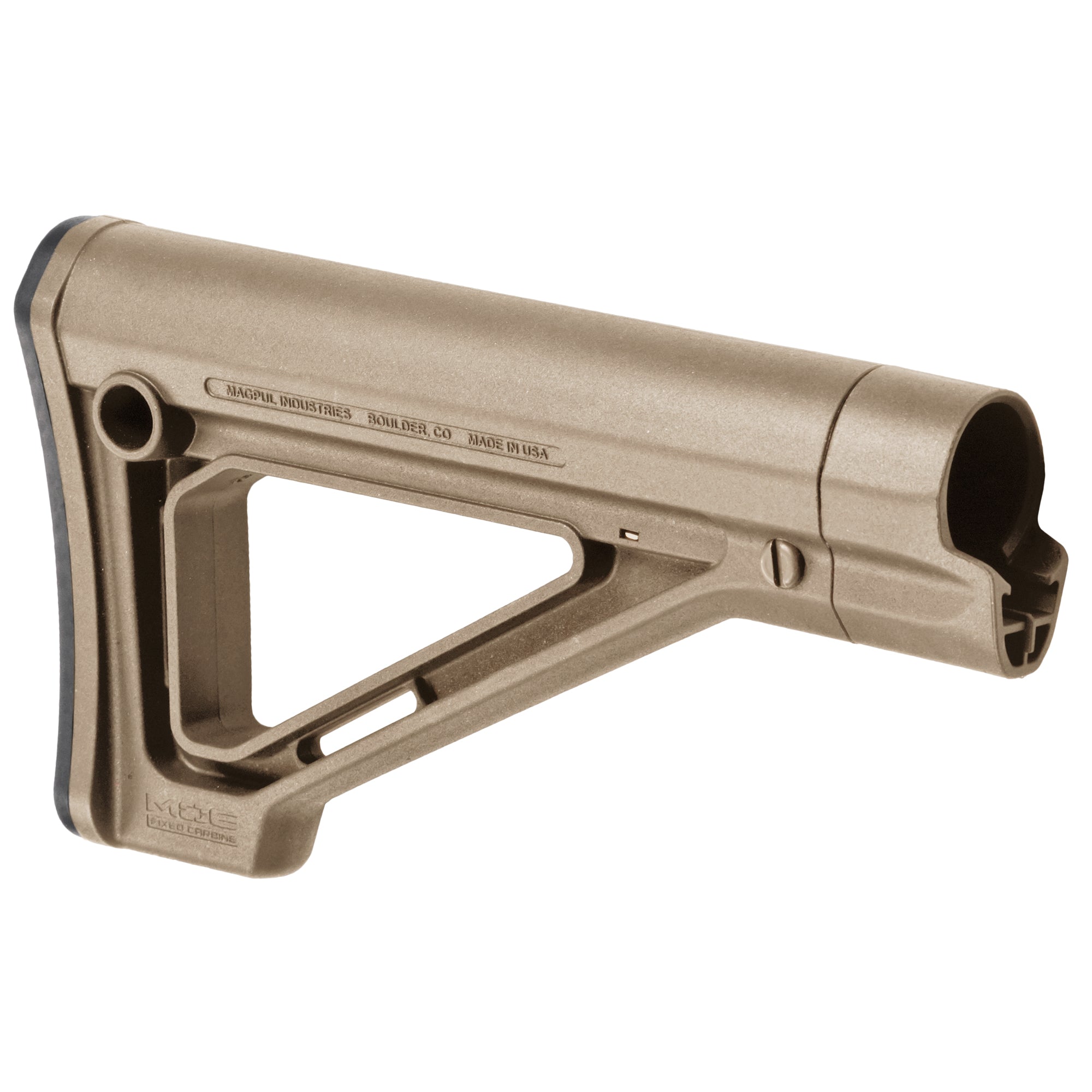 Magpul Industries MOE Fixed Carbine Stock - Mil-Spec Model in Flat Dark Earth
