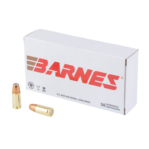 Barnes Defense JHP 9MM, 115 Grain, Sierra JHP 50 Round Box