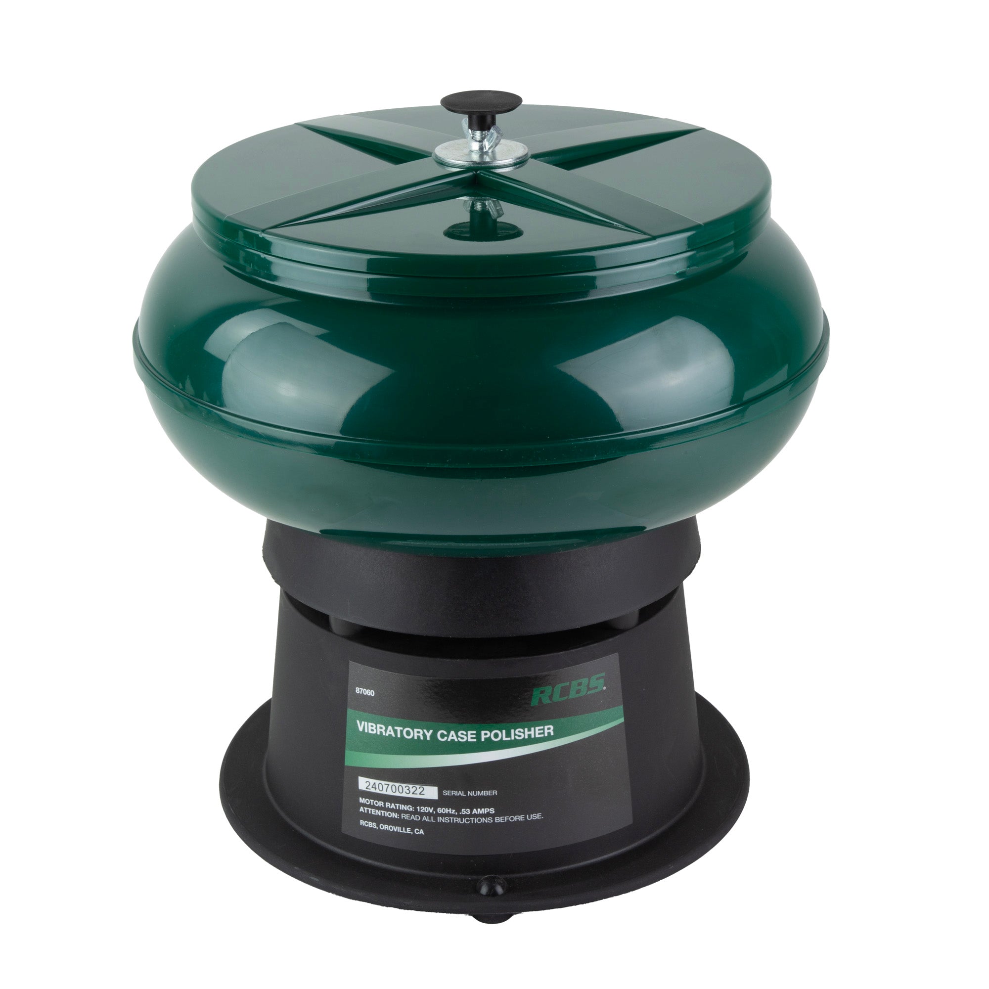 RCBS Vibratory Case Polisher - Model 87060 for Bright, Ready-to-Load Brass