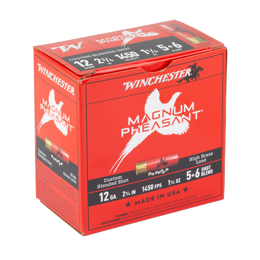 Winchester Ammunition Magnum Pheasant 12 Gauge Shotshell - 1 3/8 oz Buckshot #5/#6, 25/Box