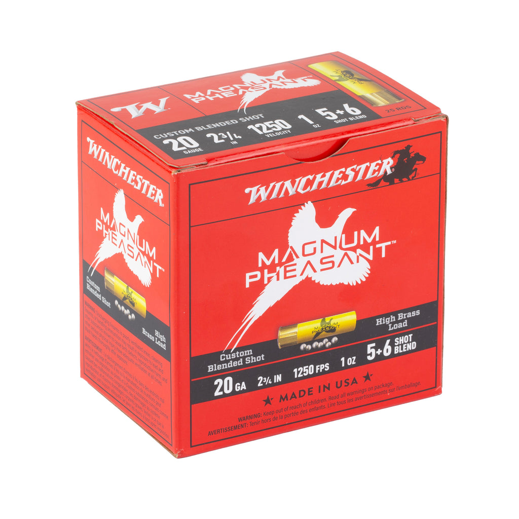 Winchester Ammunition Magnum Pheasant 20 Gauge 2.75" Buckshot - 1 3/8 oz, #5 & #6, 25 Rounds per Box