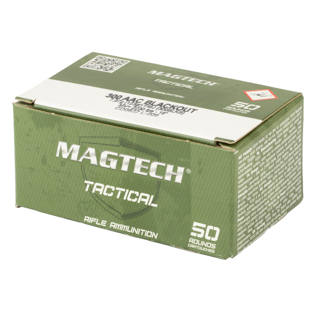 Magtech First Defense 300 Blackout 123 Grain Full Metal Jacket Ammunition - 50 Rounds