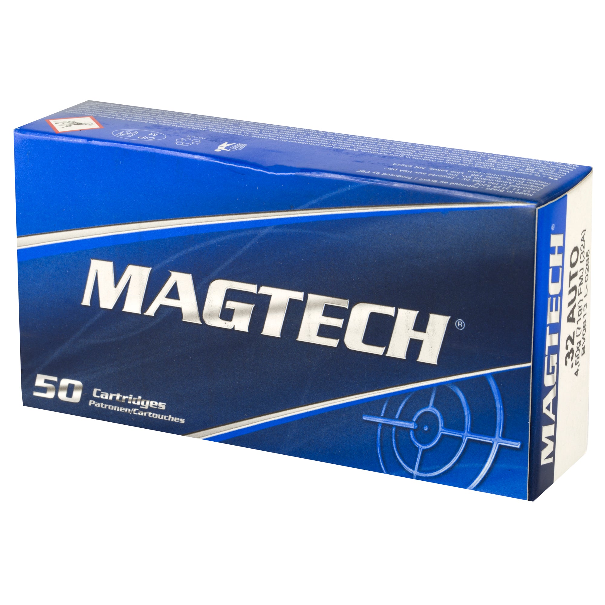Magtech 32ACP 71 Grain Full Metal Jacket Ammunition – Sport Shooting Series, 50 Rounds per Box