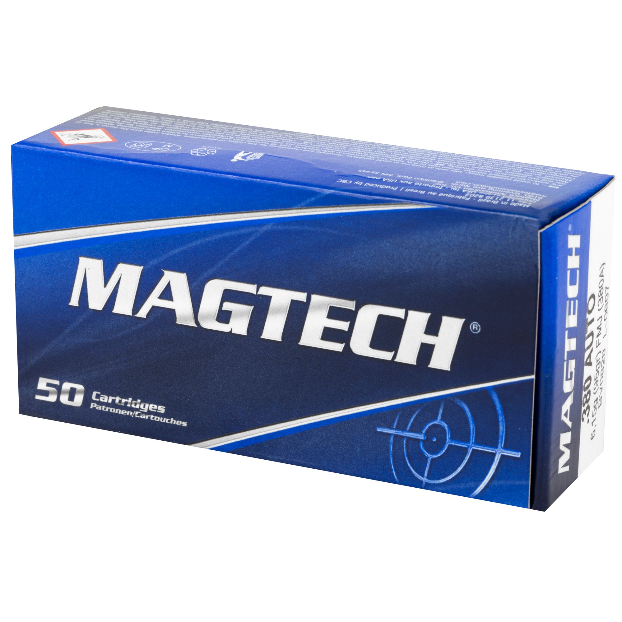 Magtech 380 ACP Full Metal Jacket Ammunition - 95 Grain, Pack of 50