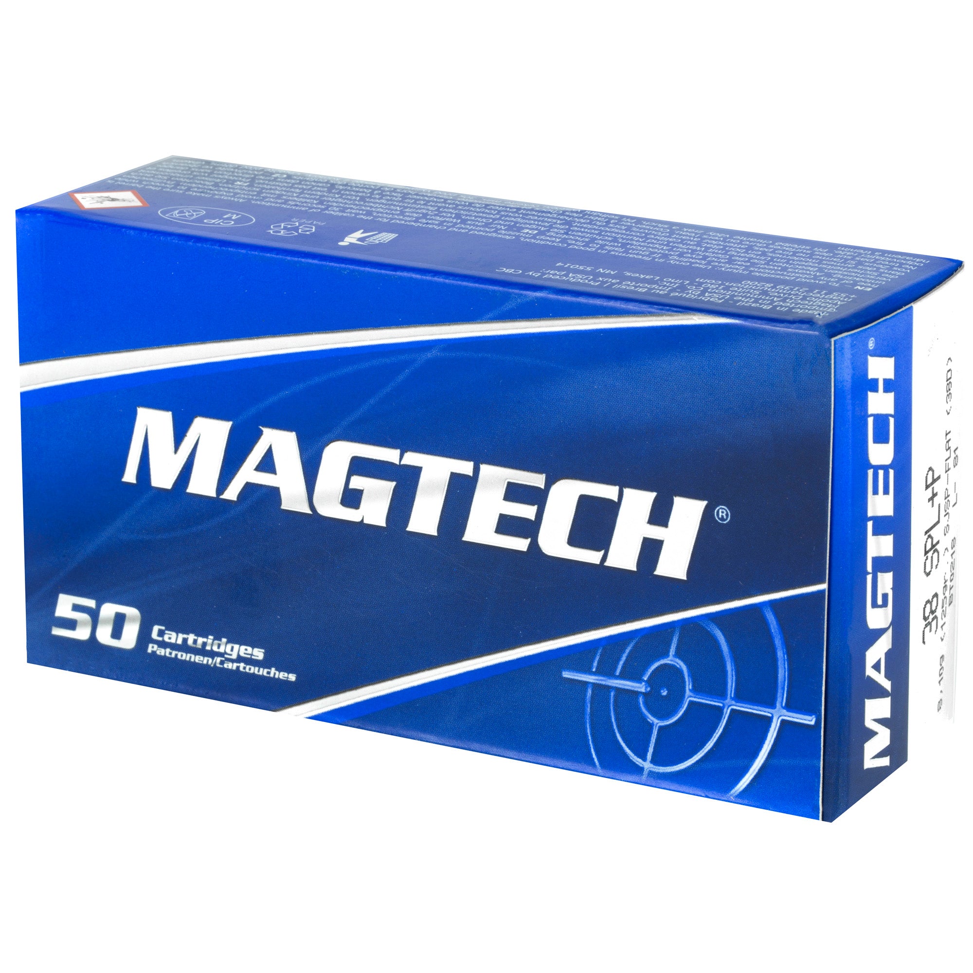 Magtech 38 Special +P Jacketed Soft Point Ammunition - 125 Grain, 50 Rounds