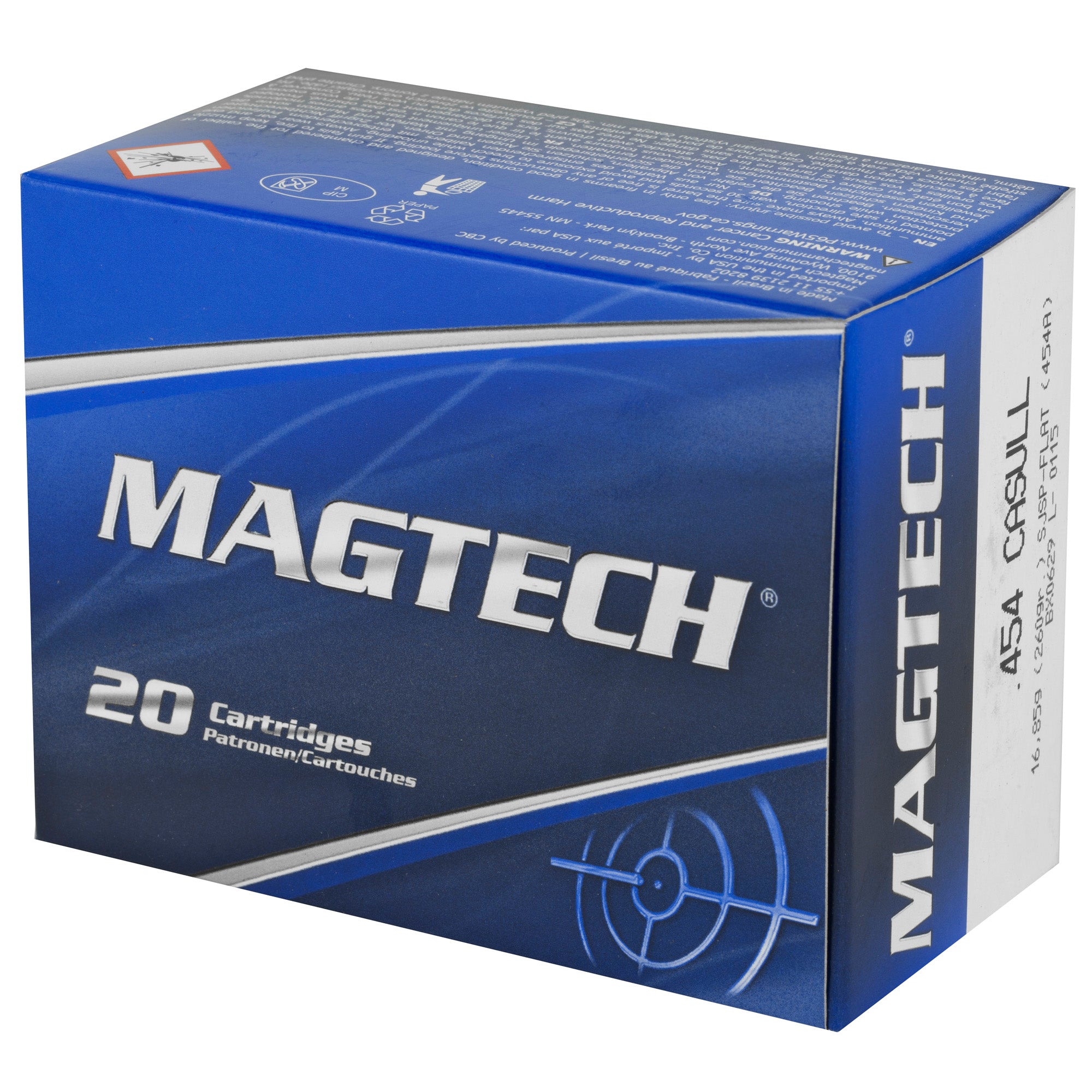 Magtech 454 Casull 260-Grain Semi Jacketed Soft Point Ammunition - Sport Shooting Series