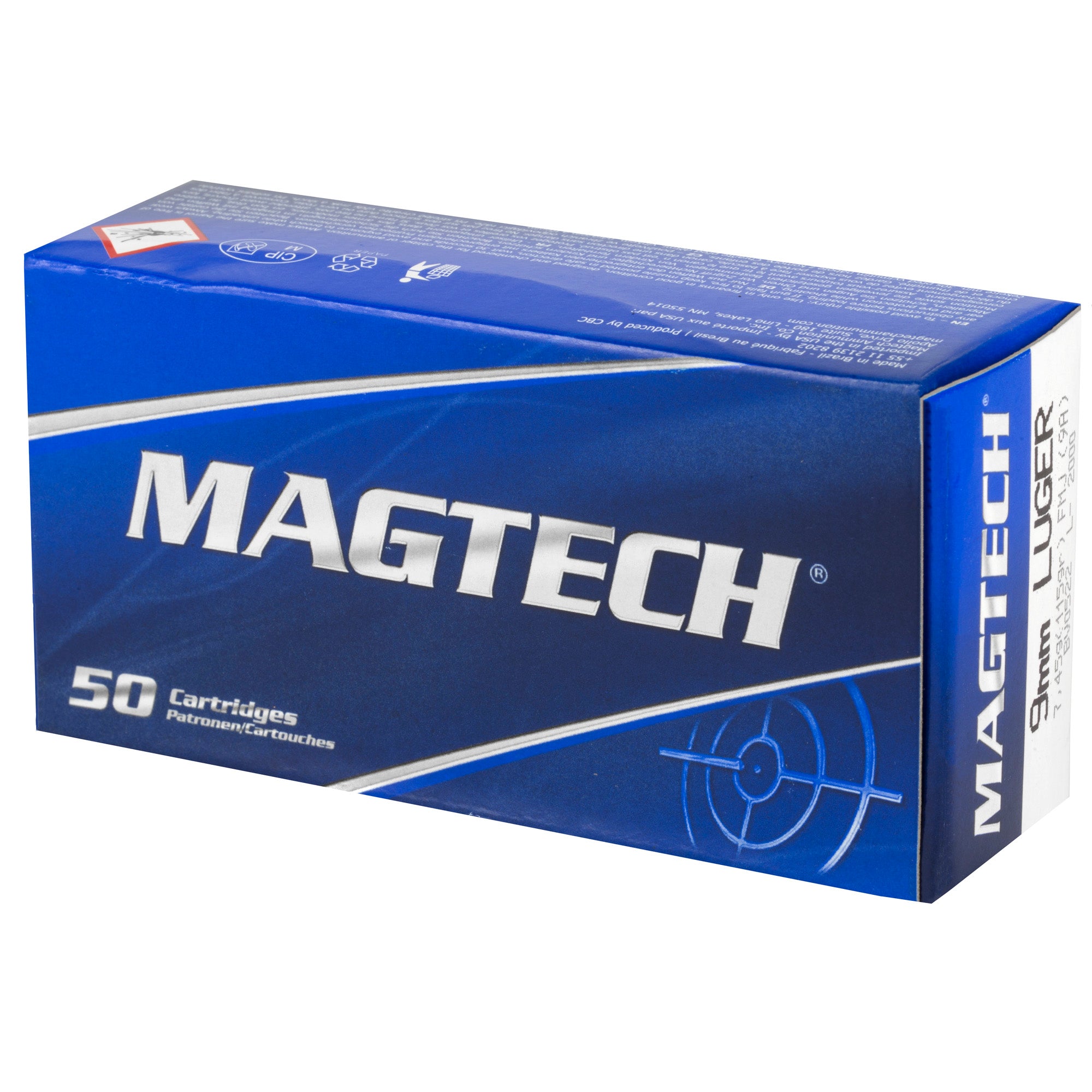 Magtech 9mm 115 Grain FMJ Sport Shooting Ammunition - Reliable Range Performance