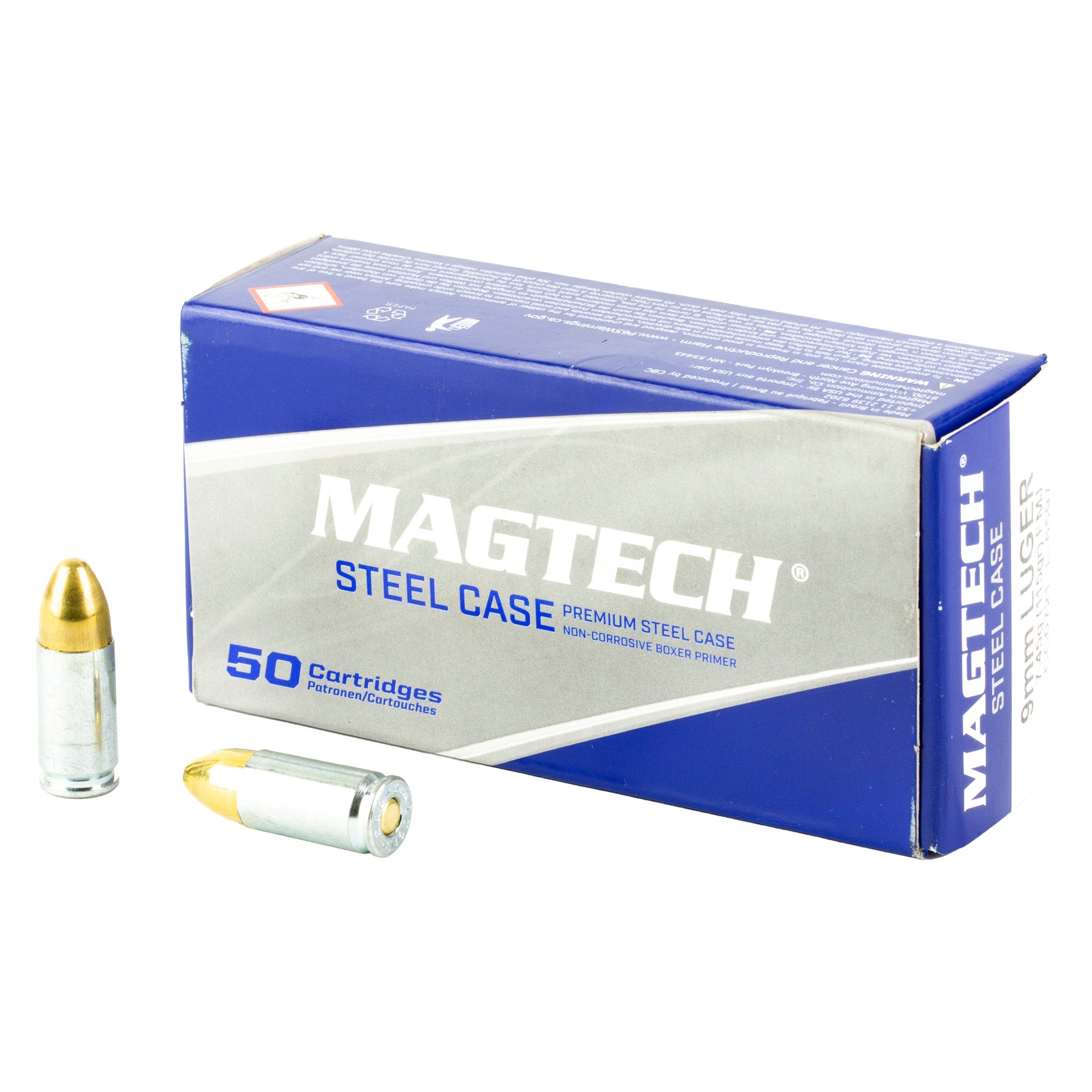 Magtech 9mm 115 Grain FMJ Steel Case Ammunition - Reliable Full Metal Jacket Performance