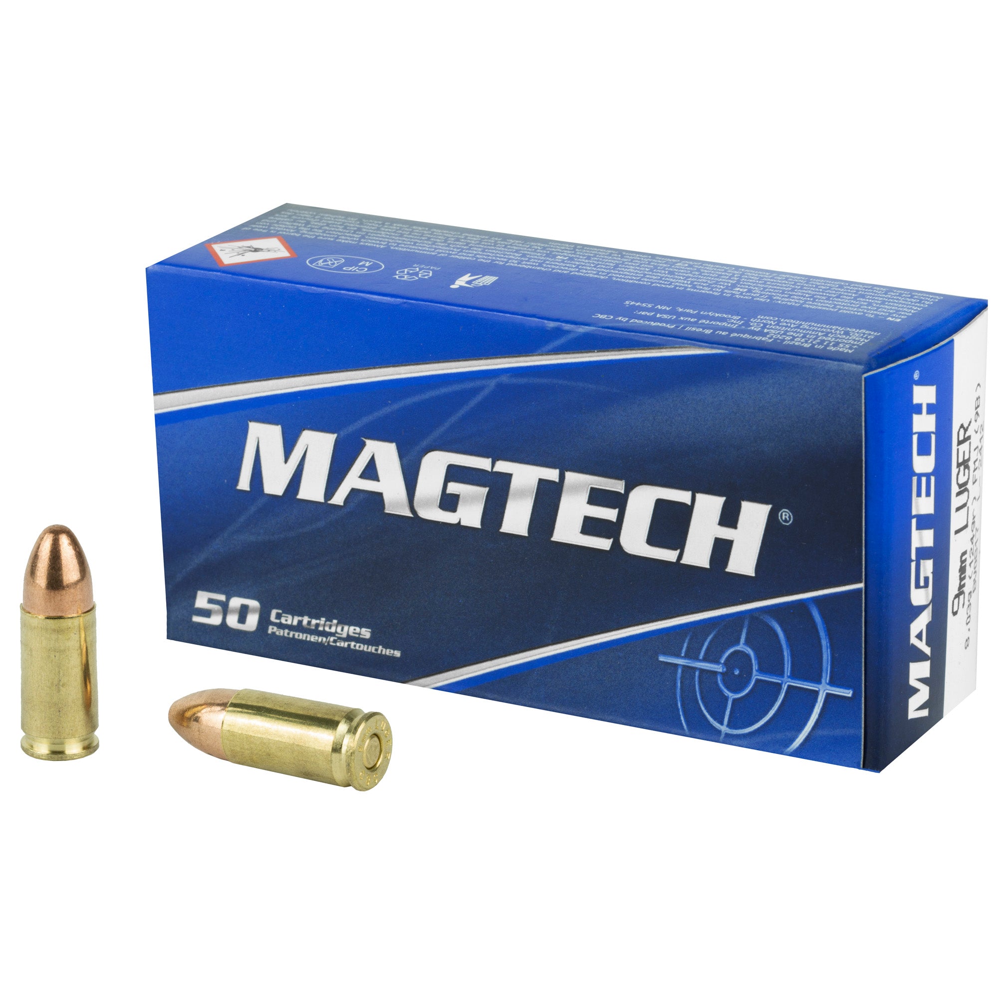 Magtech 9mm 124 Grain Full Metal Jacket (FMJ) Ammunition - Sport Shooting Series