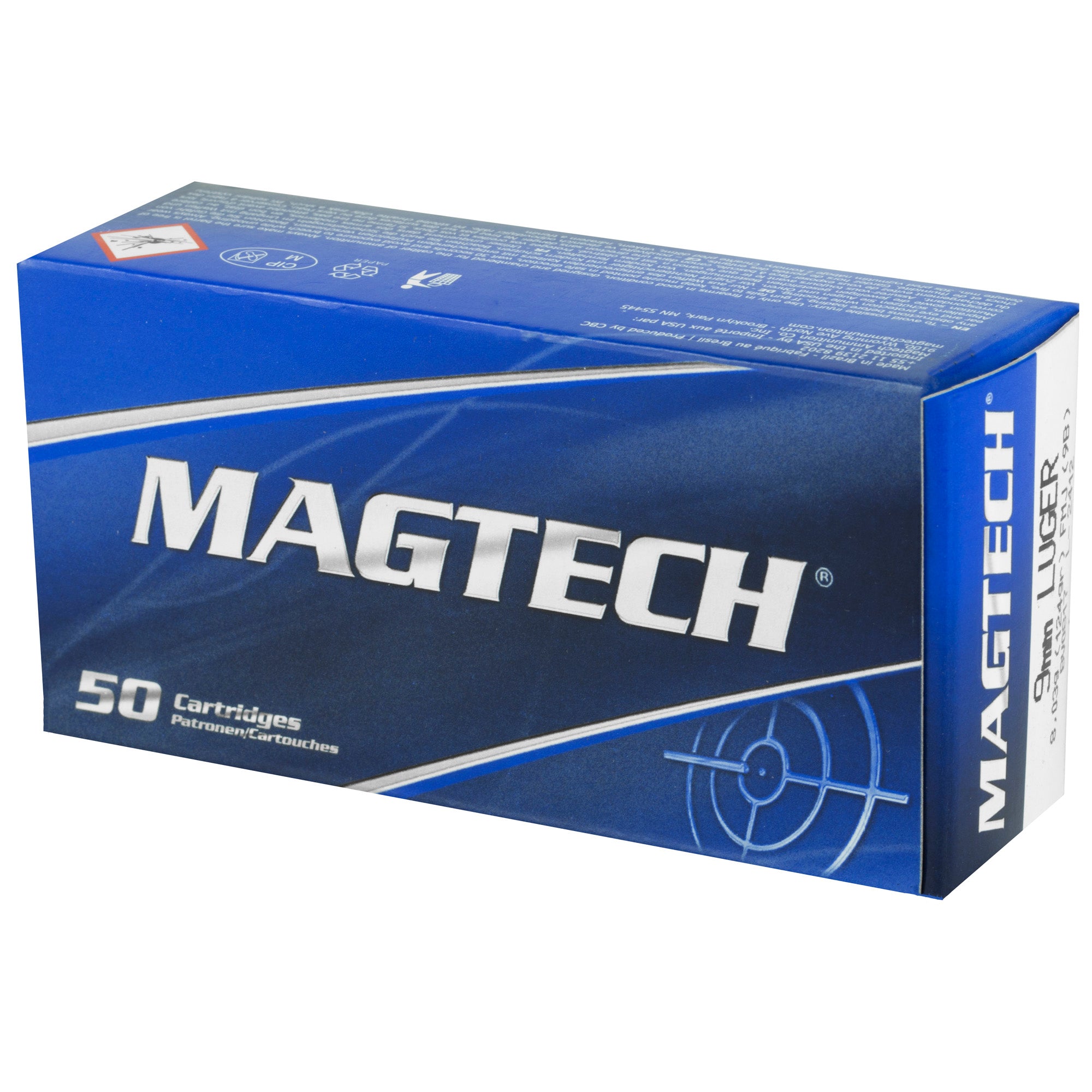 Magtech 9mm 124 Grain Full Metal Jacket (FMJ) Ammunition - Sport Shooting Series
