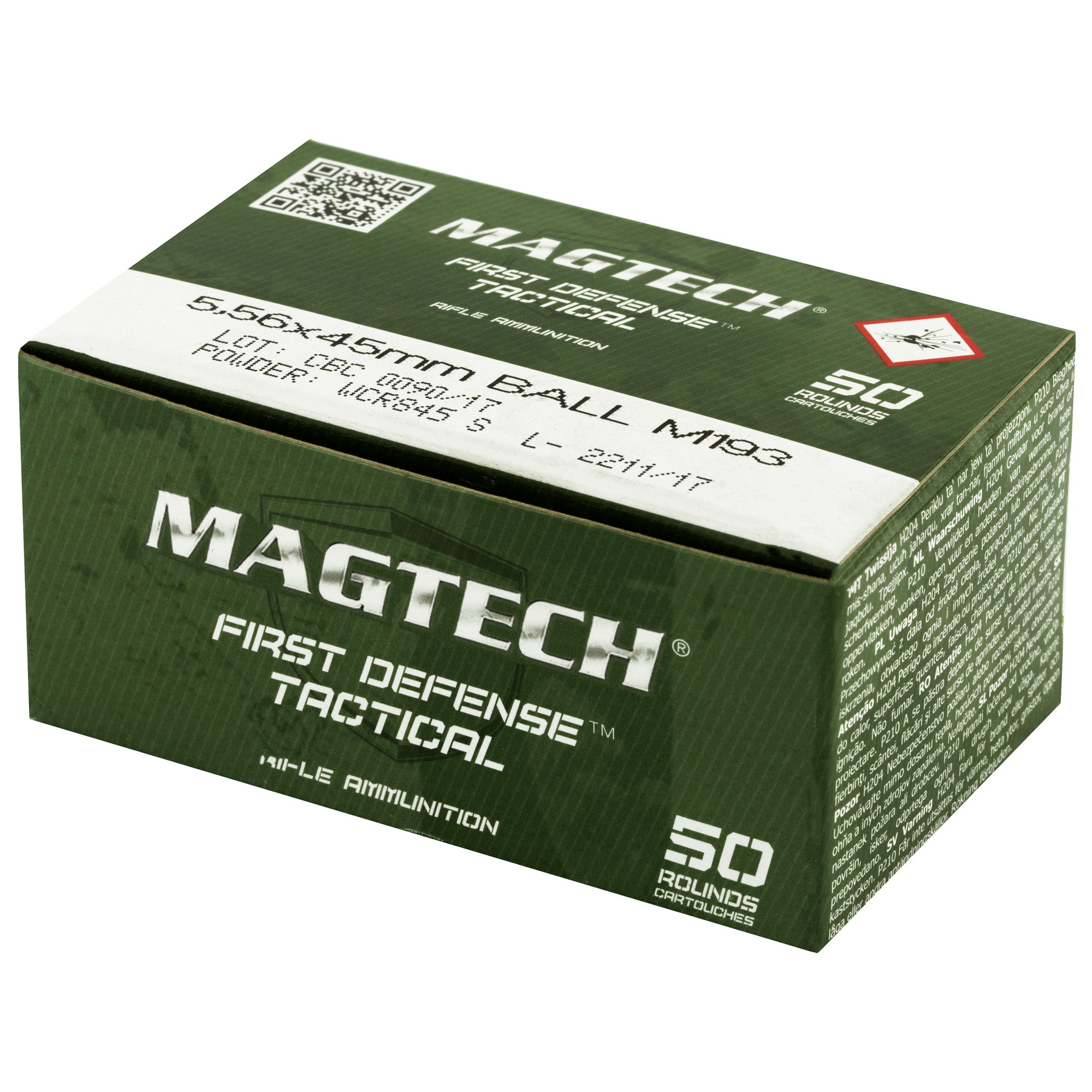Magtech First Defense 556 NATO 55 Grain Full Metal Jacket Ammunition