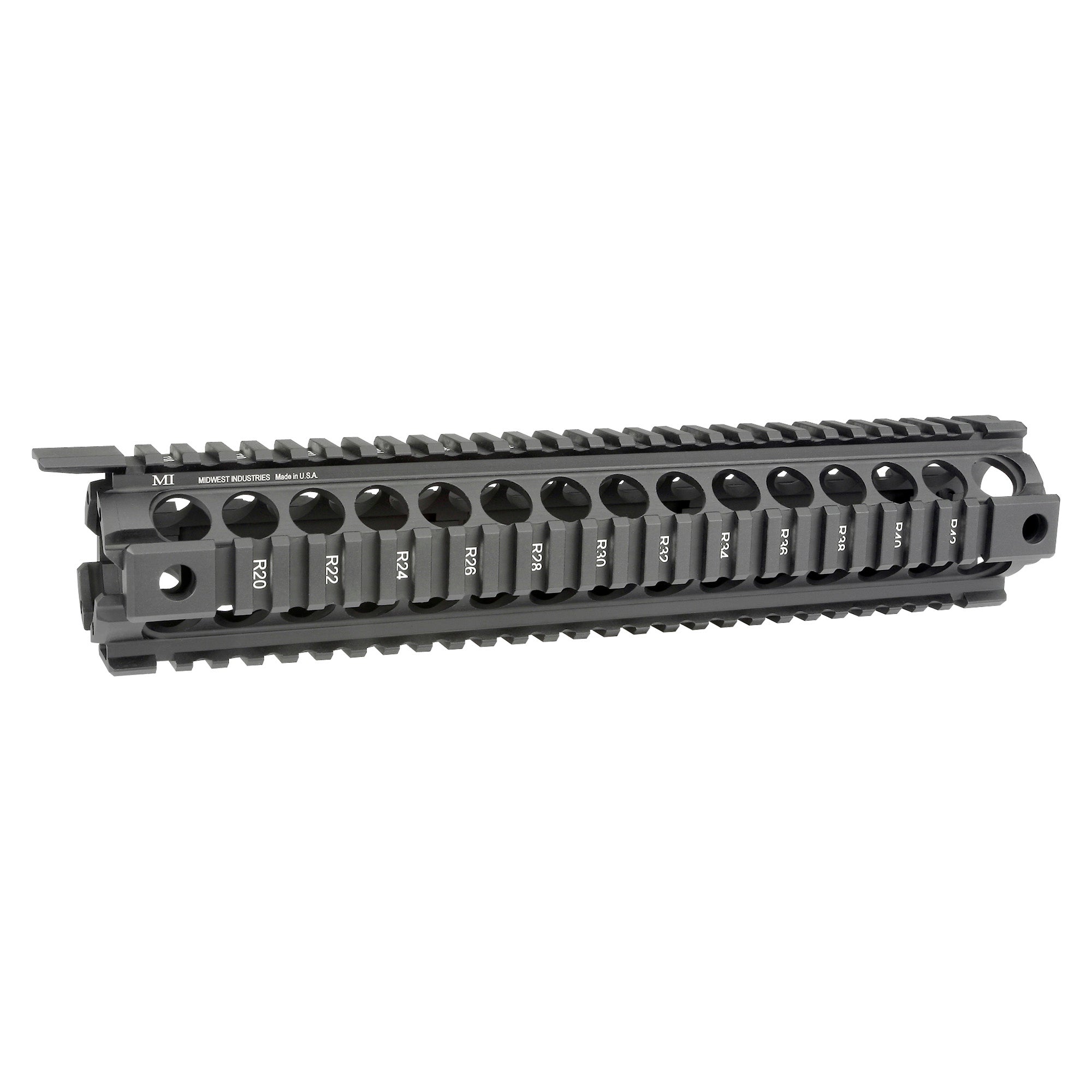 Midwest Industries G2 Two-Piece Rifle Length AR Handguard in Black