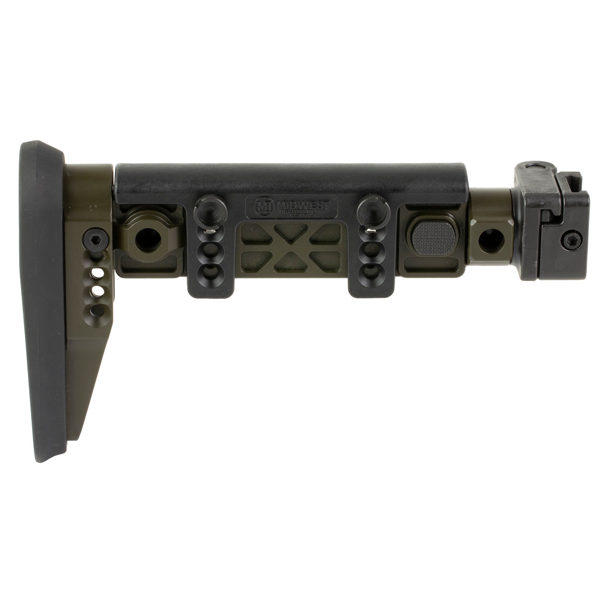 Midwest Industries Alpha Series Folding Stock for AK Platform – Olive Drab Green, Part MI-AK-ALPHA-FS-ODG