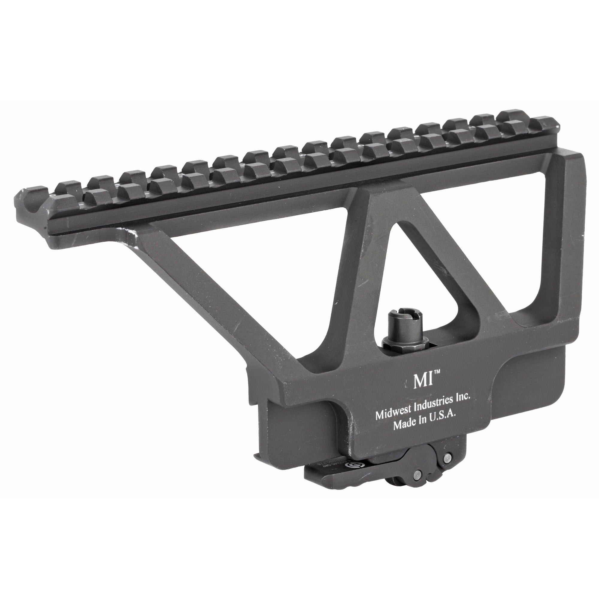 Midwest Industries MI-AKSM Railed Scope Mount for AK Rifles - Side Mount Black