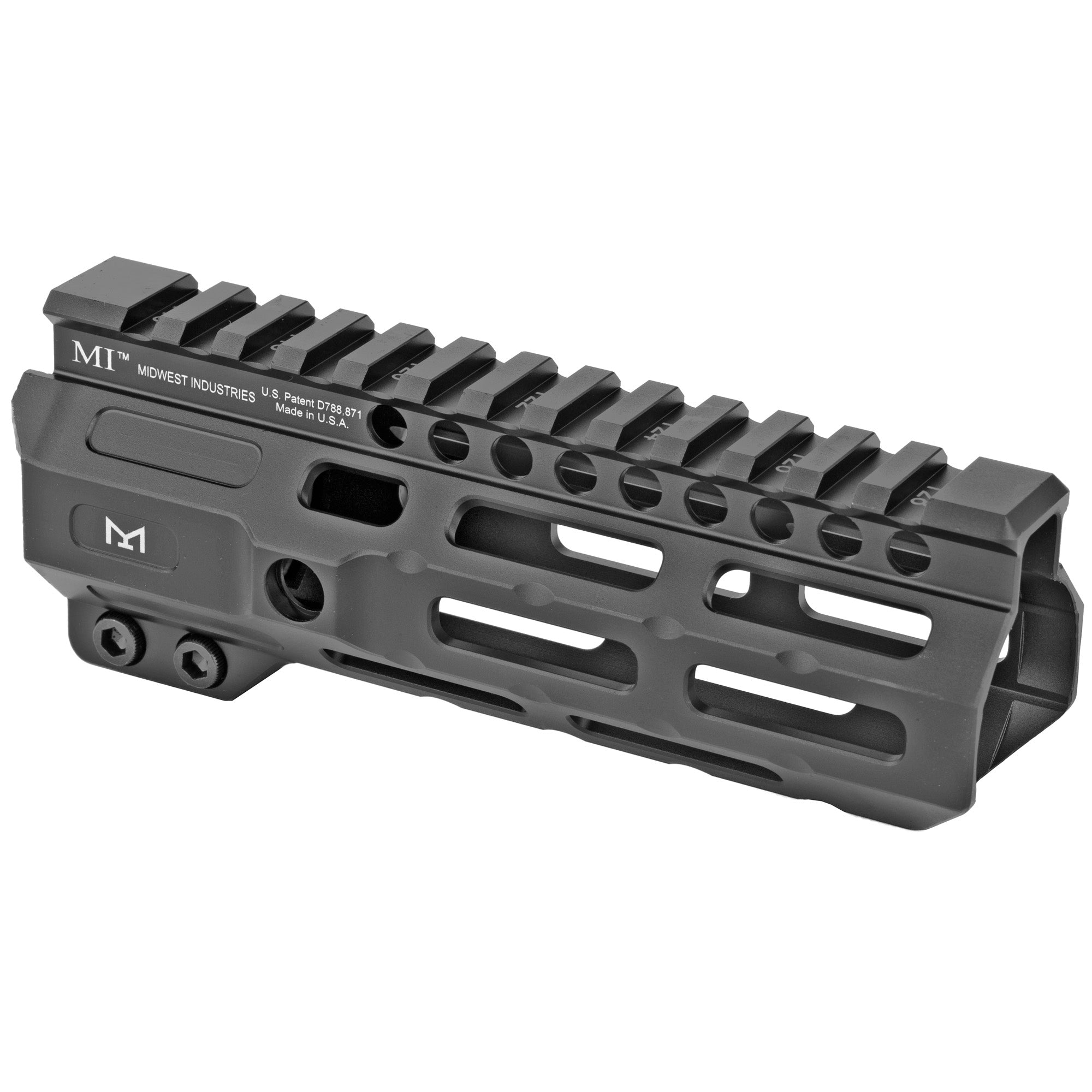 Midwest Industries Combat Rail Series Handguard with M-LOK and Picatinny Rail for 6-Inch Rifles