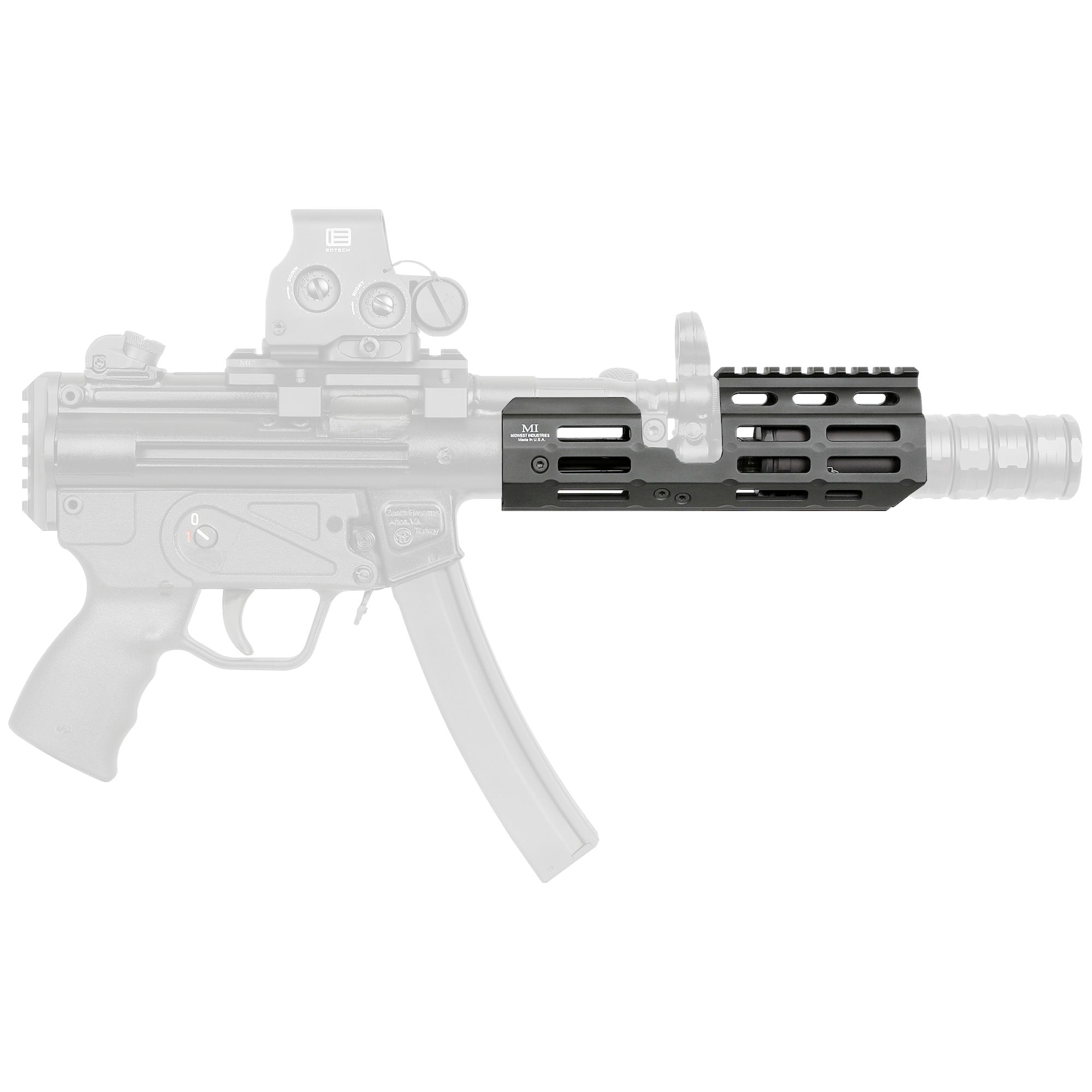 Midwest Industries MLOK Suppressor Handguard for MP5K - Black