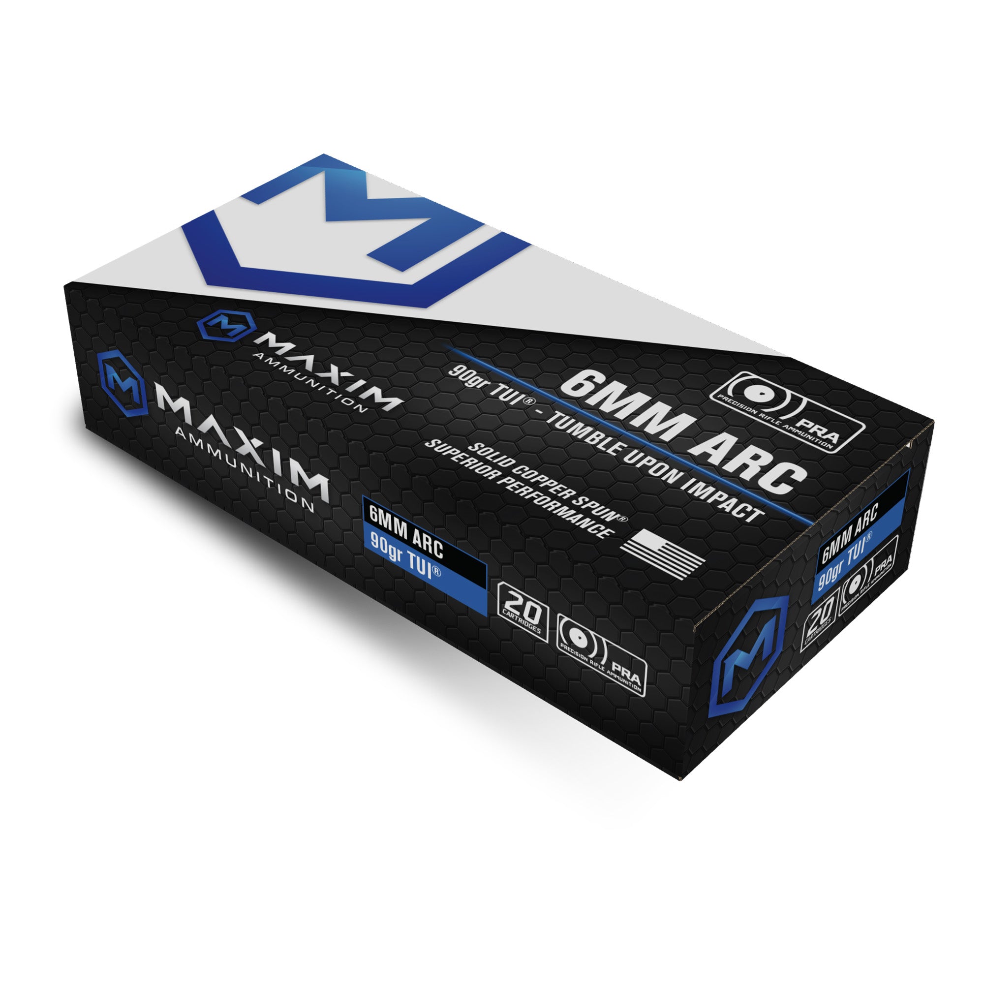 Maxim Defense Industries 6mm ARC 90-Grain TUI Precision Rifle Ammunition (20/200)