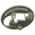 North American Arms NAA LNG RFL CUST OVAL Belt Buckle - Silver Holster Accessory