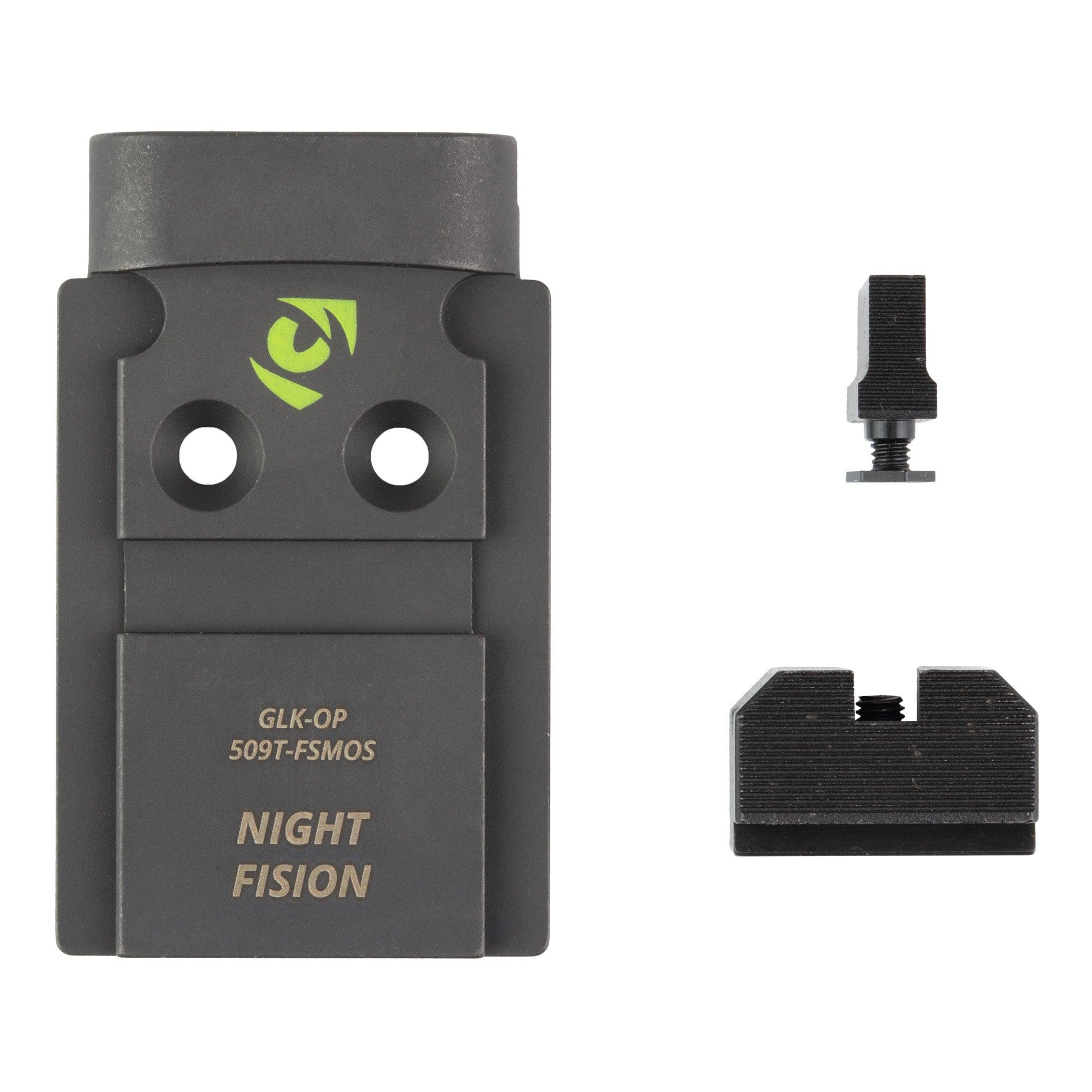 Night Fision NF PLATE+BS 509T Glock FS MOS Optic Plate and Backup Sight Combo