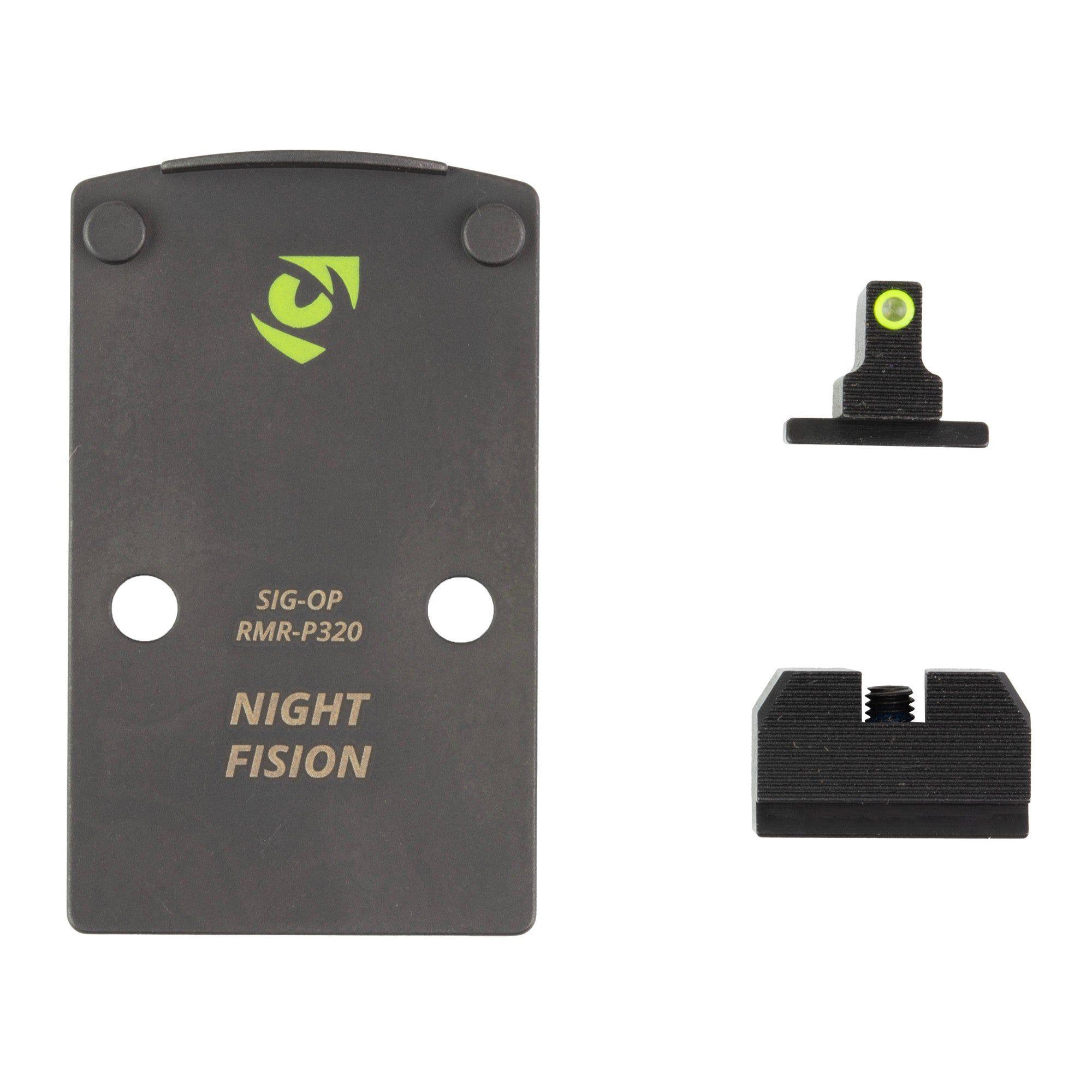 Night Fision SIG P320 Optic Plate and Backup Sight Combo – RMR/507C Compatibility