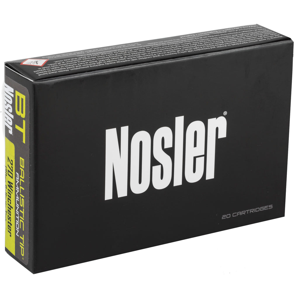 Nosler Ballistic Tip Hunting Bullets for 270 Winchester, 130 Grain, 20-Count Box