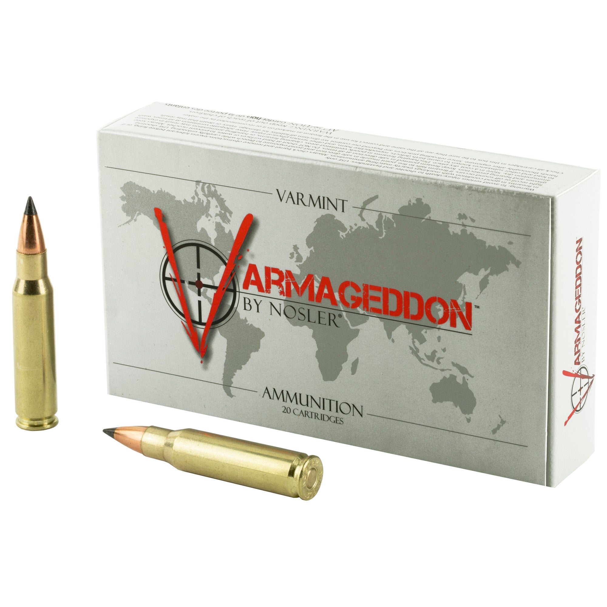 Nosler Varmageddon 308 Winchester 110-Grain Flat Base Tipped Ammunition (20 Rounds per Box)