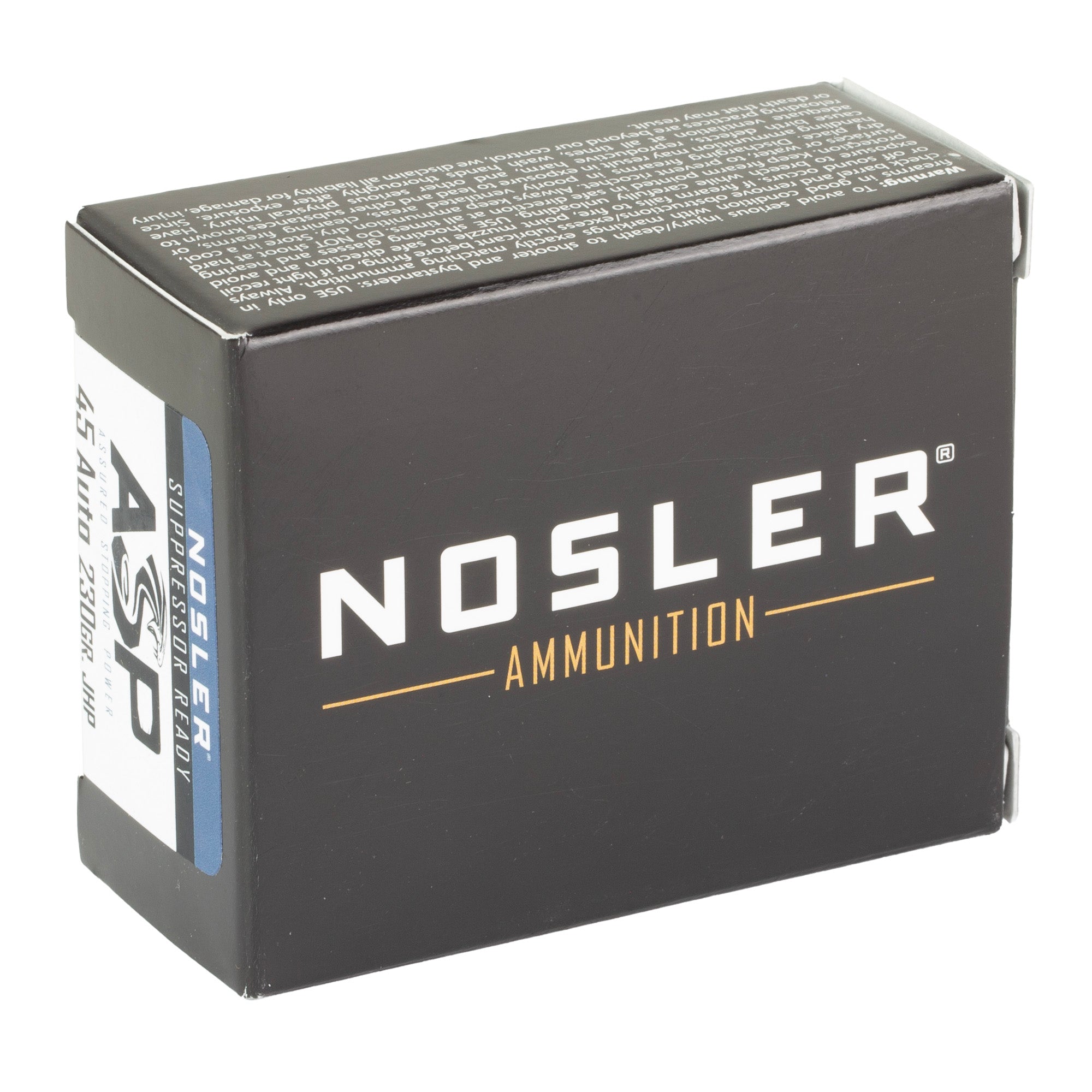 Nosler Assured Stopping Power 45 ACP 230-Grain Hollow Point Ammunition (Part No. 51277)