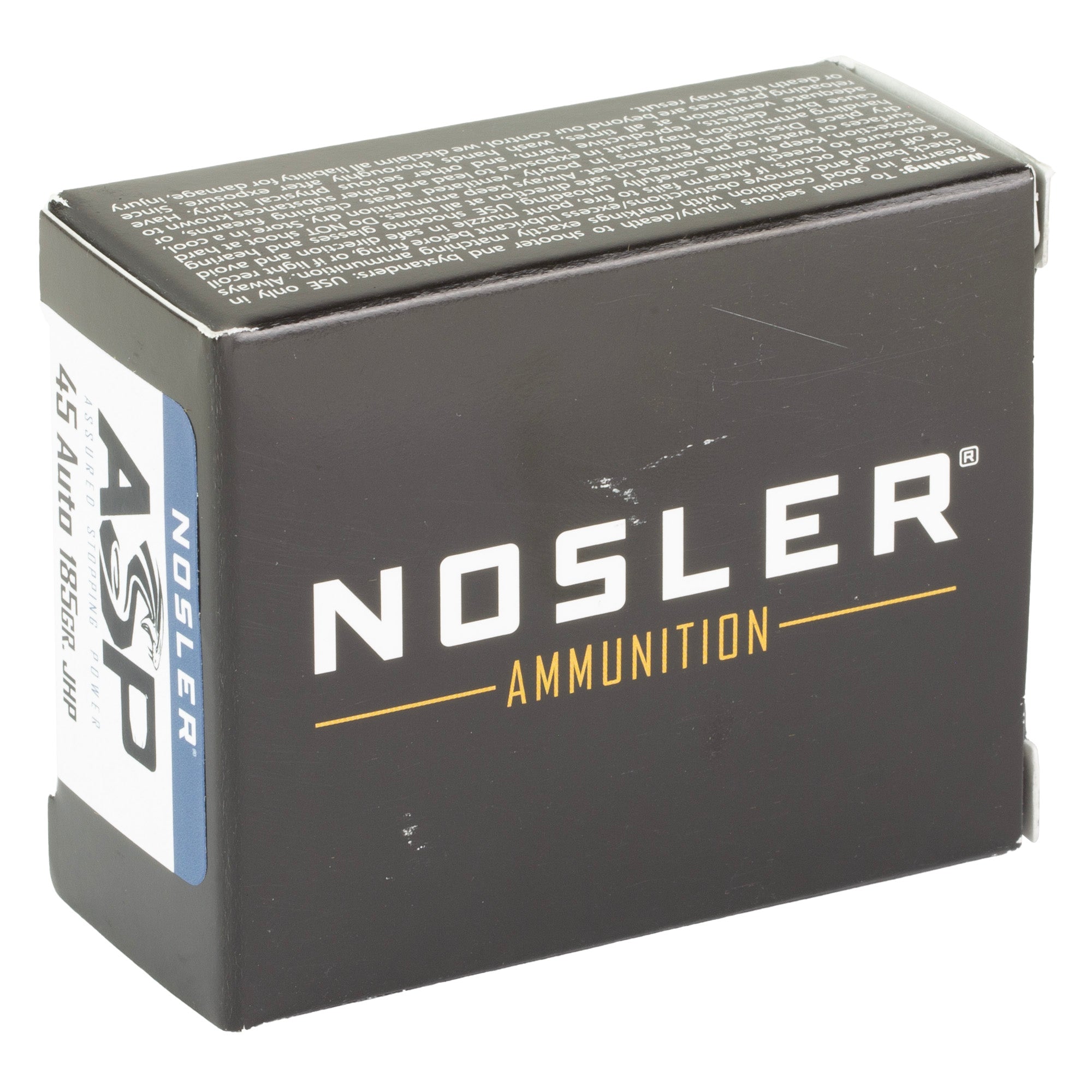 Nosler Assured Stopping Power 45 ACP 185-Grain Hollow Point Ammunition (20 Rounds)