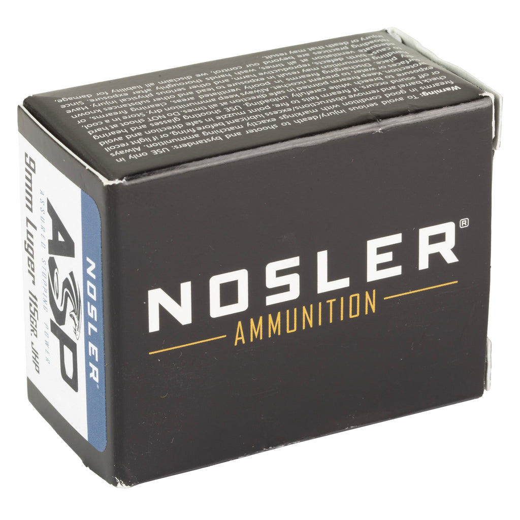 Nosler Assured Stopping Power 9mm 115 Grain Hollow Point Ammunition (20 Rounds)