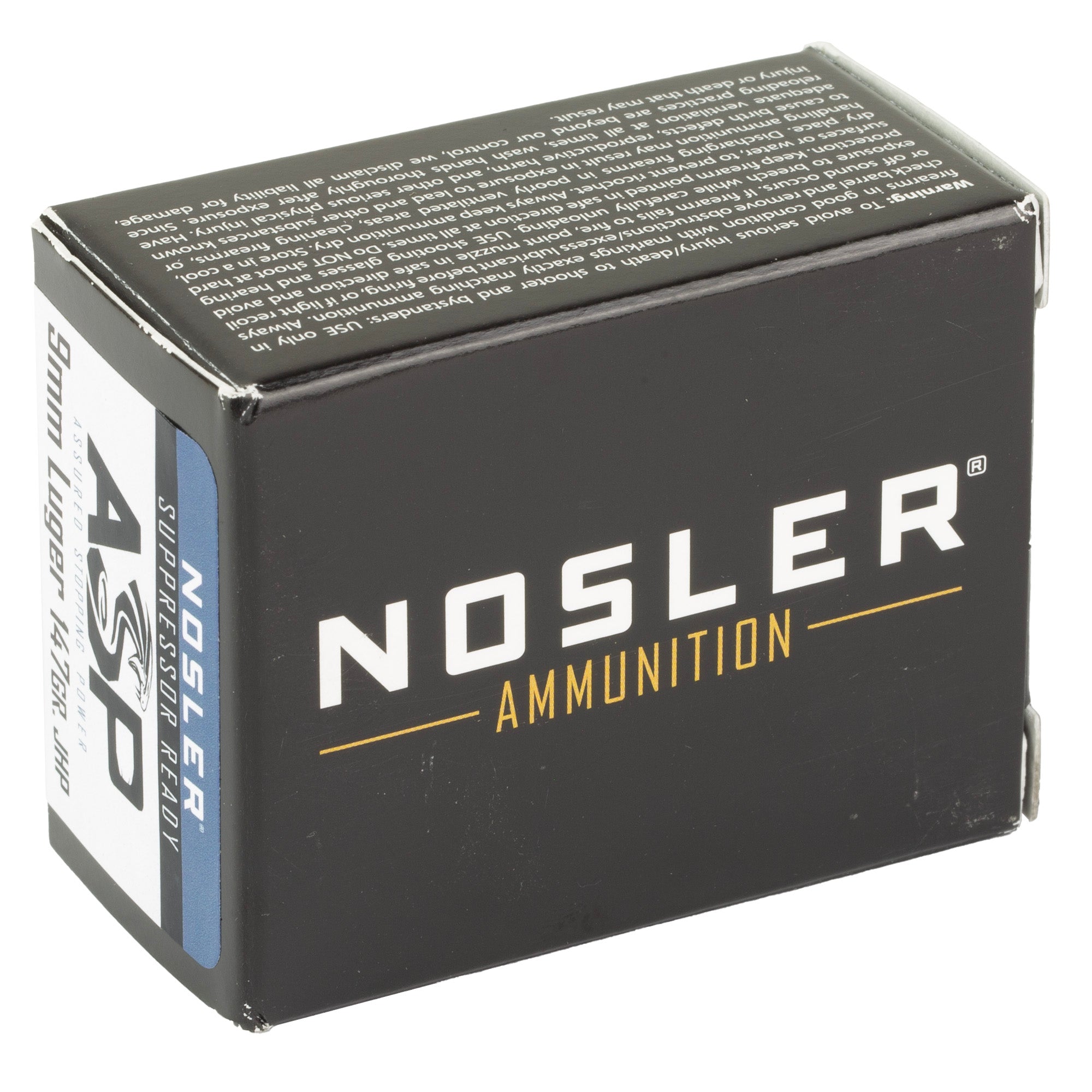 Nosler Assured Stopping Power 9mm 147-Grain Hollow Point Ammunition (20 Rounds)