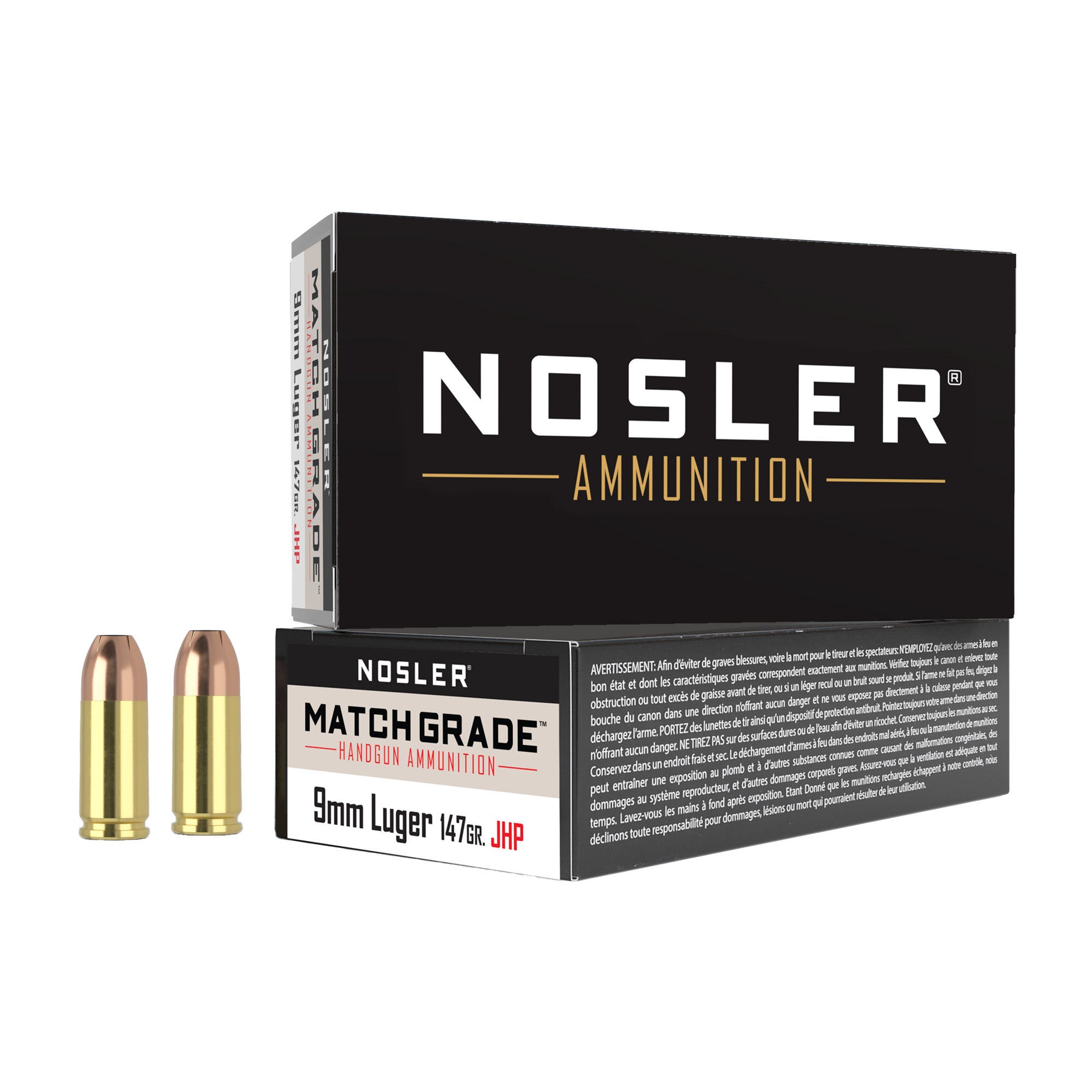 Nosler Assured Stopping Power 9mm 147-Grain Hollow Point Ammunition (50-Round Box)