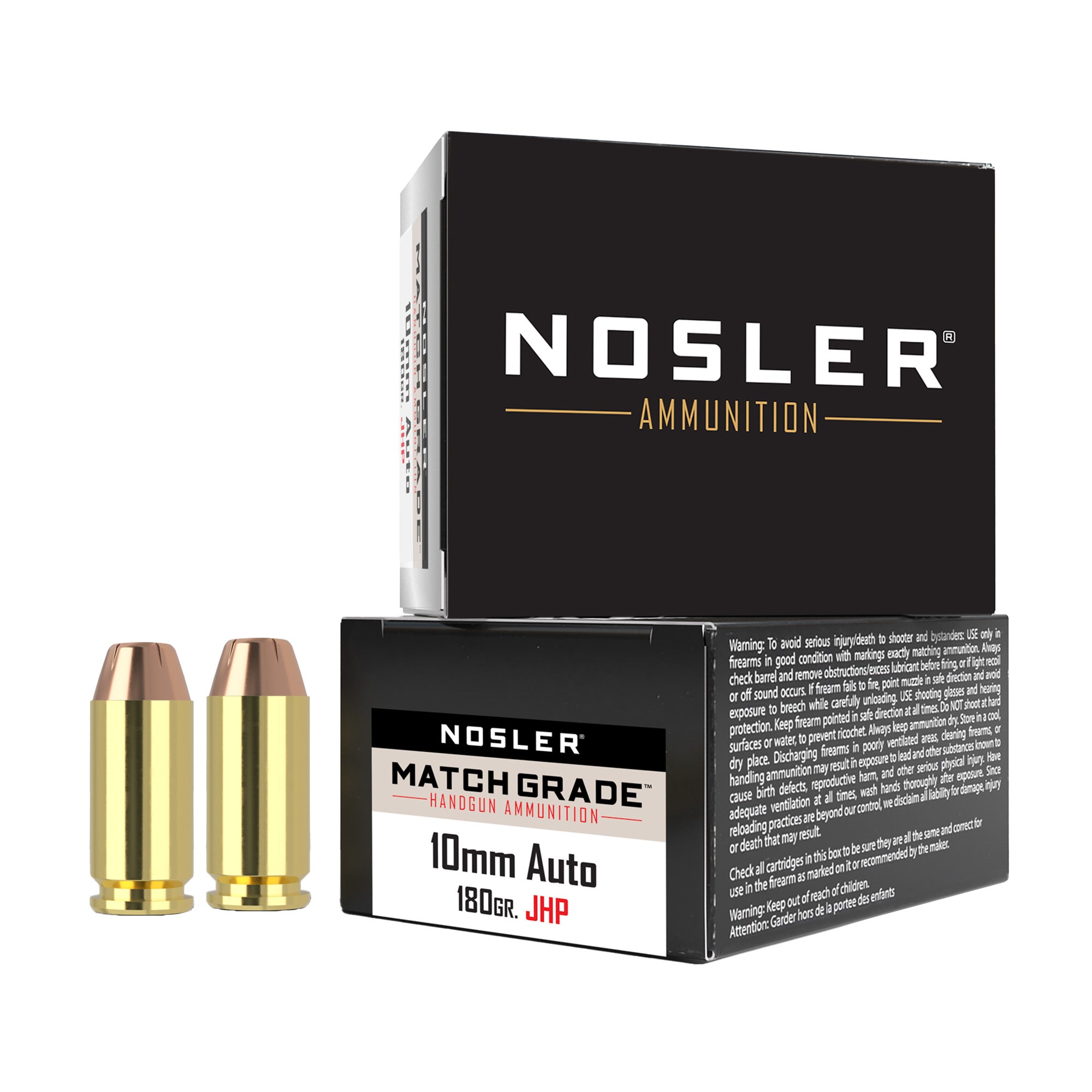Nosler Assured Stopping Power 10mm 180-Grain Hollow Point Ammunition (20 Rounds)