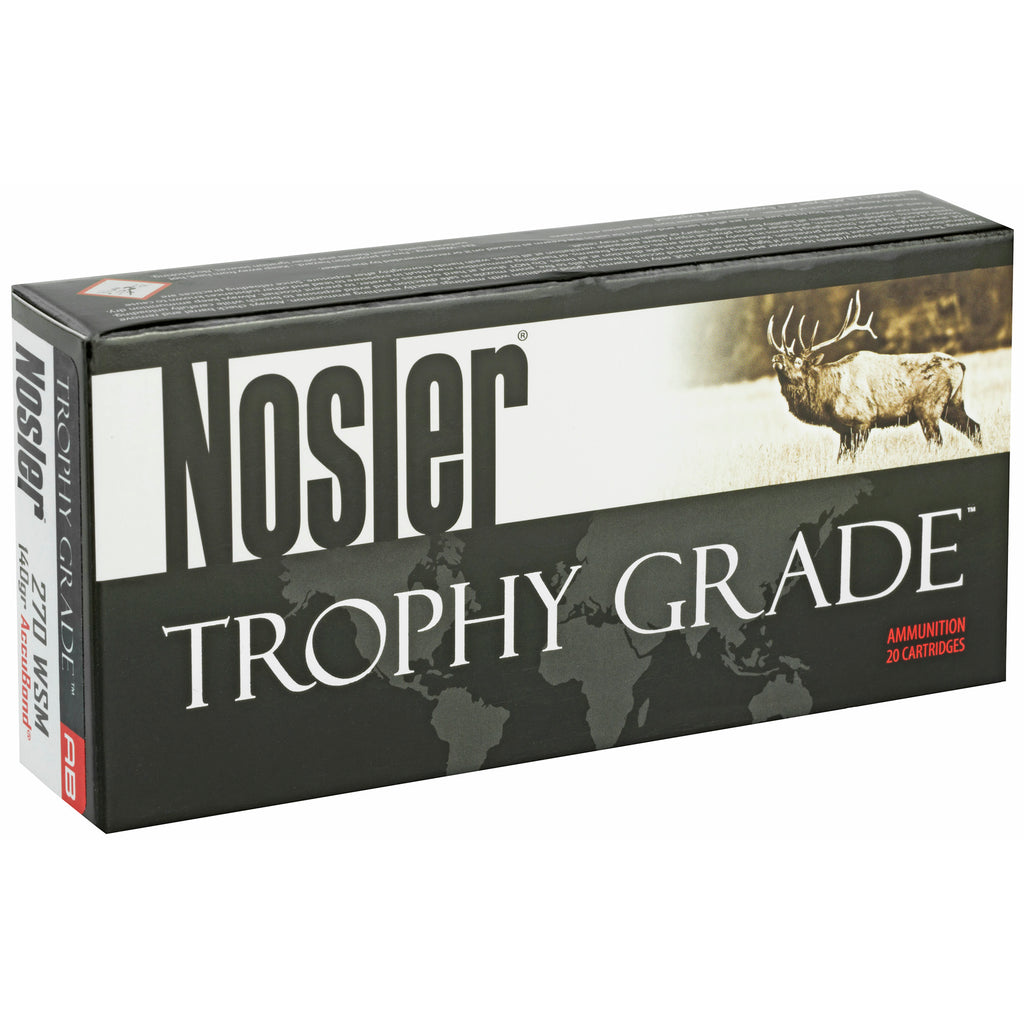 Nosler Trophy Grade 270 Winchester Short Magnum 140-Grain AccuBond Ammo - 20 Rounds