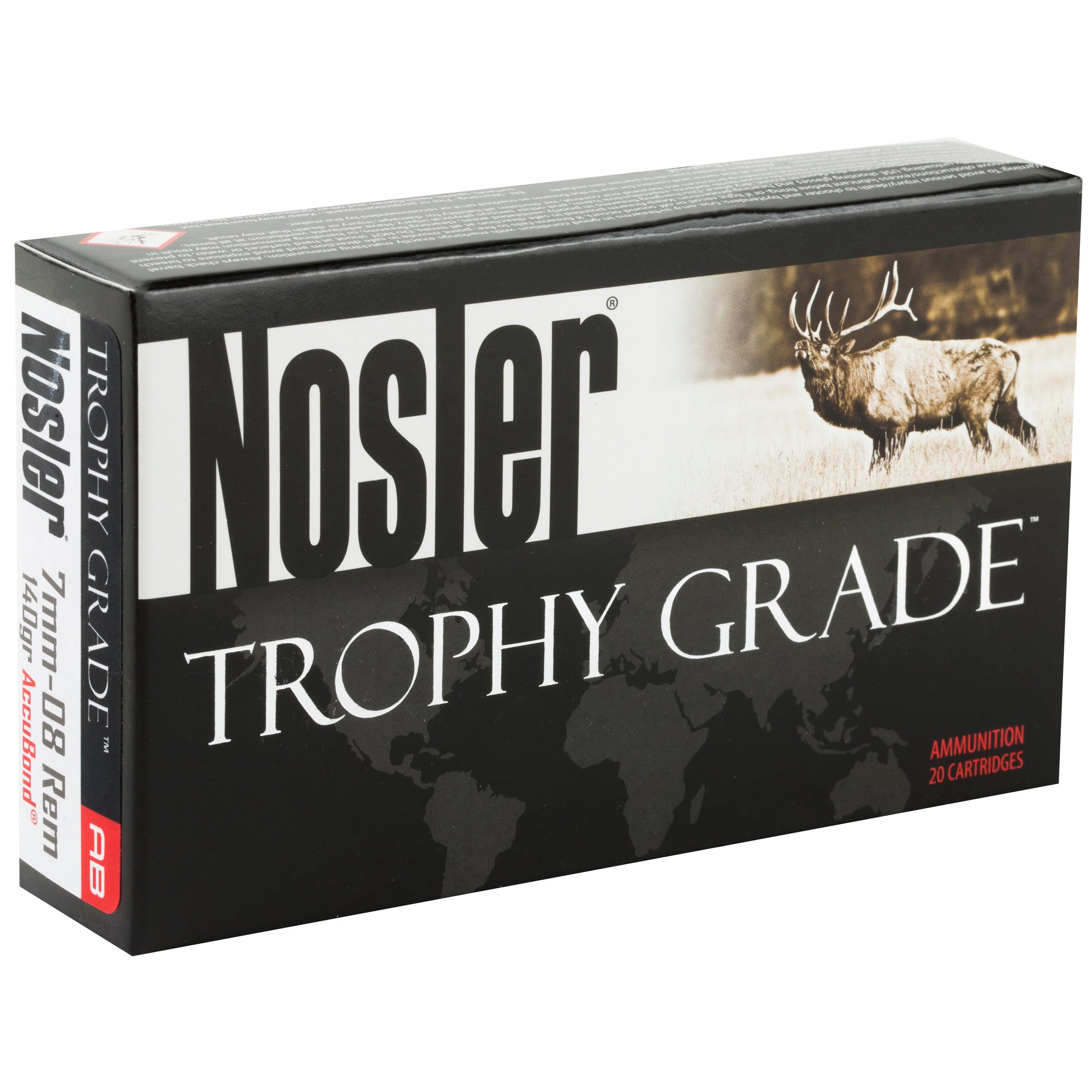 Nosler Trophy Grade 7mm-08 140 Grain AccuBond Ammunition - 20 Rounds