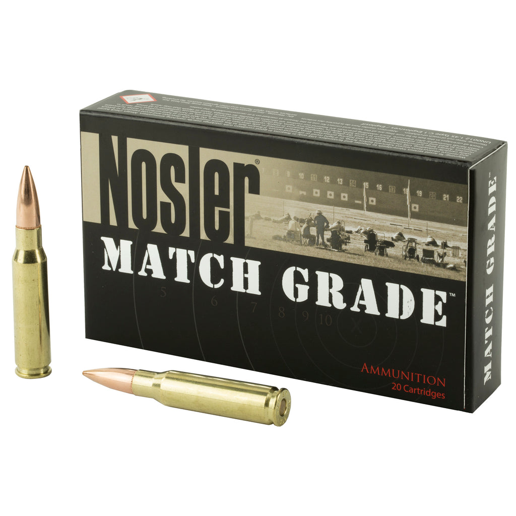 Nosler Match Grade 308 Winchester 168 Grain Custom Competition Ammunition (20 Rounds per Box, 200 per Case)