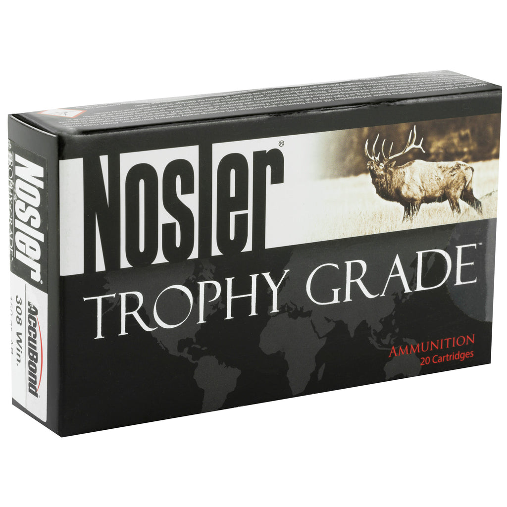 Nosler Trophy Grade AccuBond 150 Grain .308 Winchester Ammunition, Box of 20