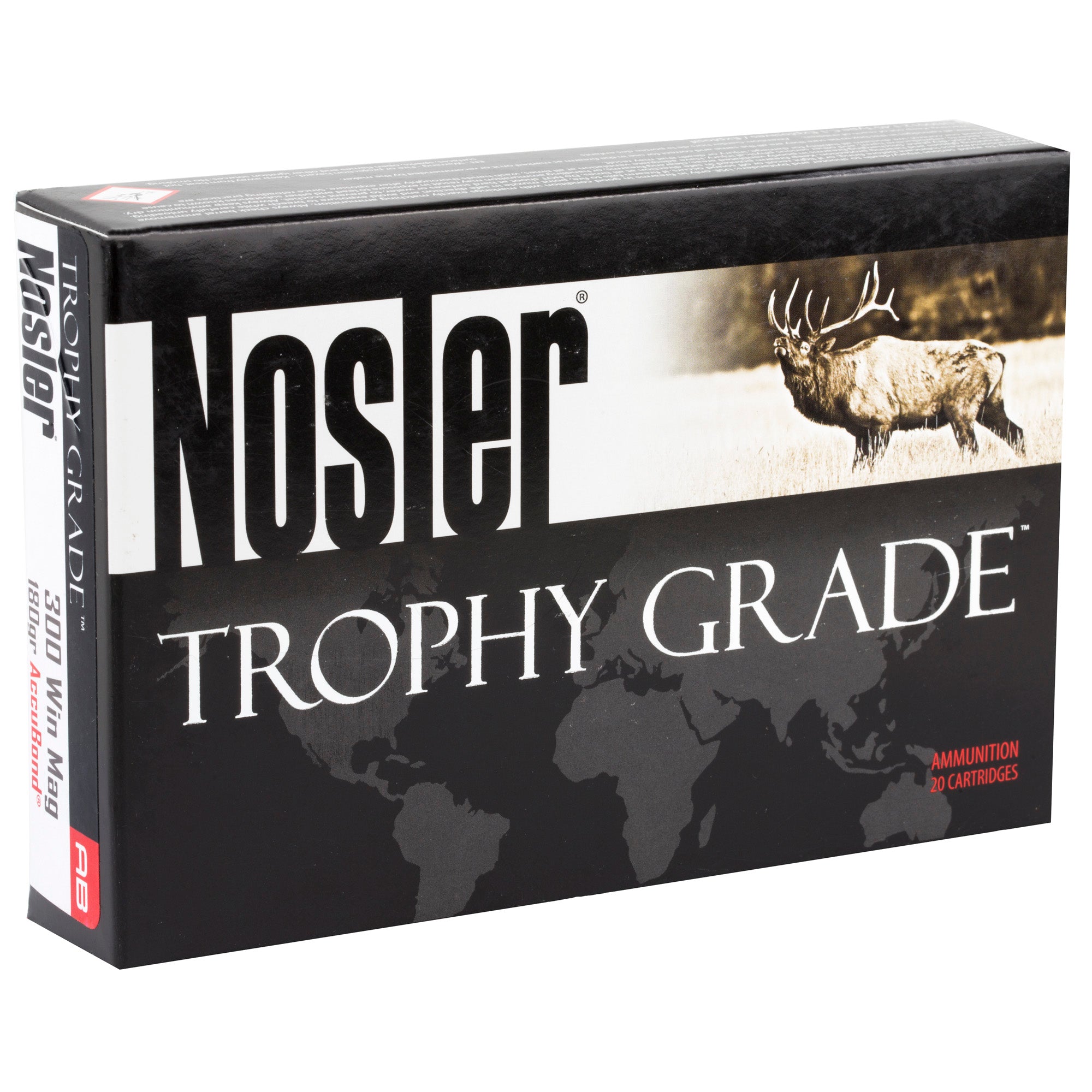 Nosler Trophy Grade 300 Winchester Magnum 180-Grain AccuBond Ammunition - Box of 20