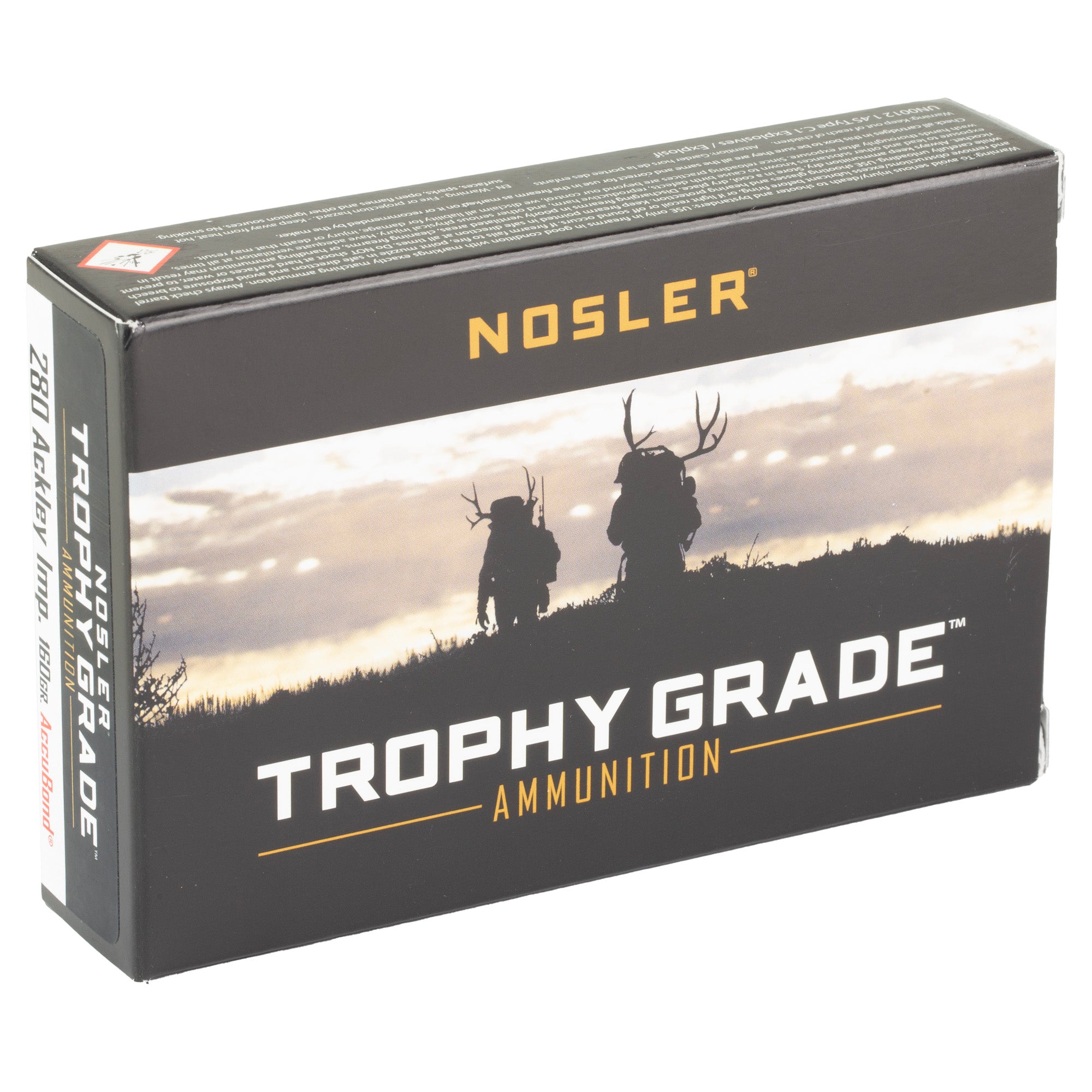 Nosler Trophy Grade Ammunition for 280 Ackley Improved with 160 Grain Nosler AccuBond Bullets