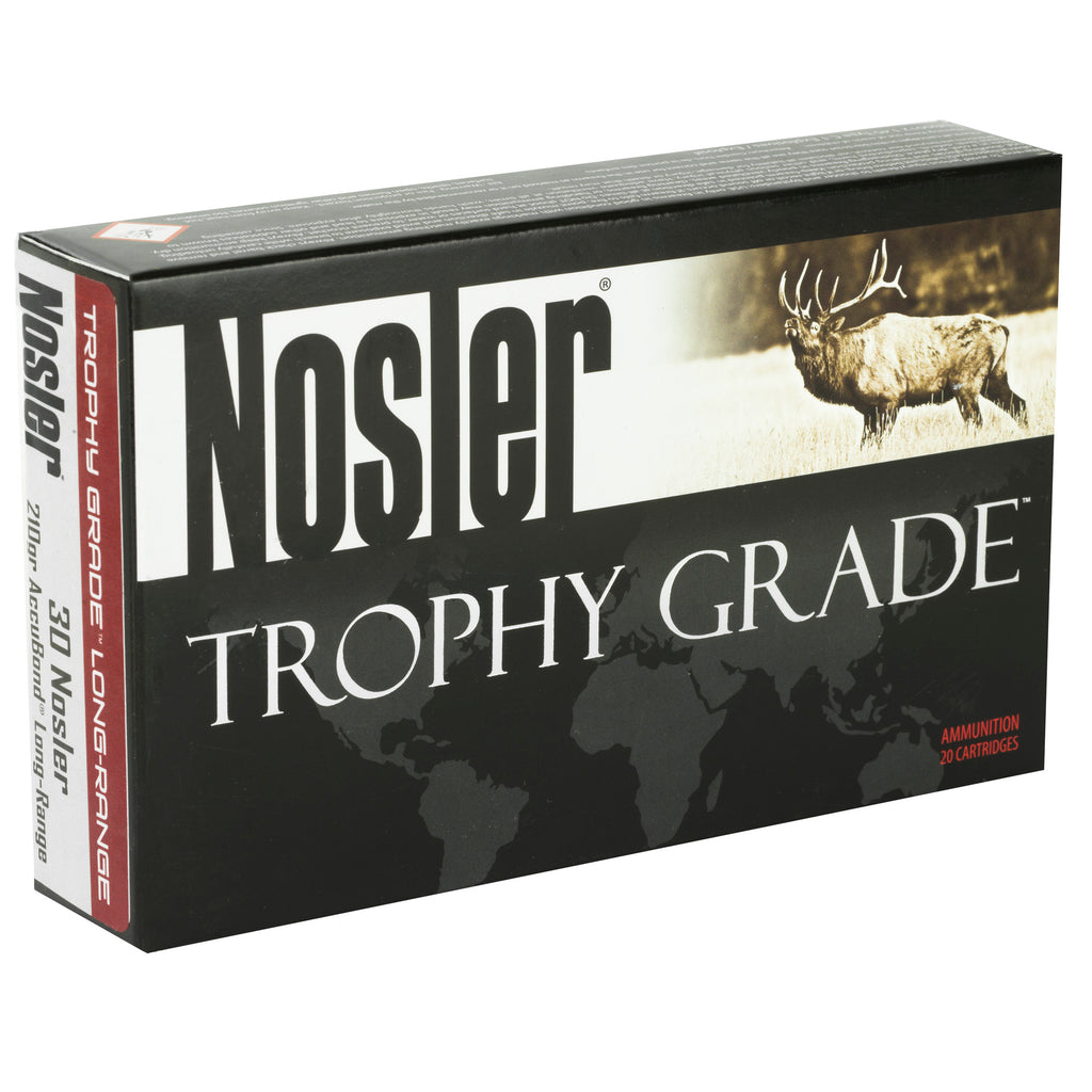 Nosler Trophy Grade AccuBond Long Range Ammunition – 30 Nosler, 210 Grain, 20 Rounds per Box