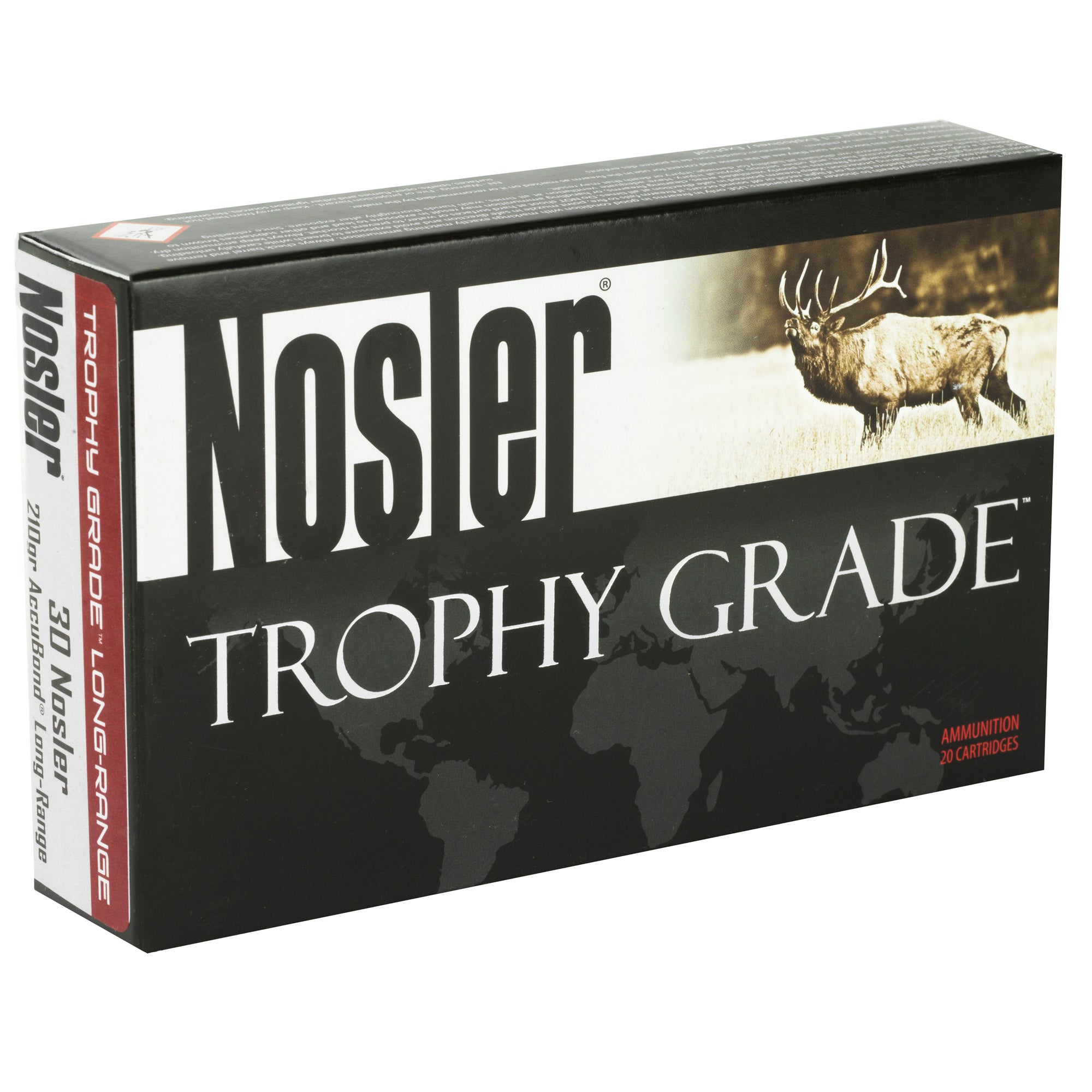 Nosler Trophy Grade AccuBond Long Range Ammunition – 30 Nosler, 210 Grain, 20 Rounds per Box