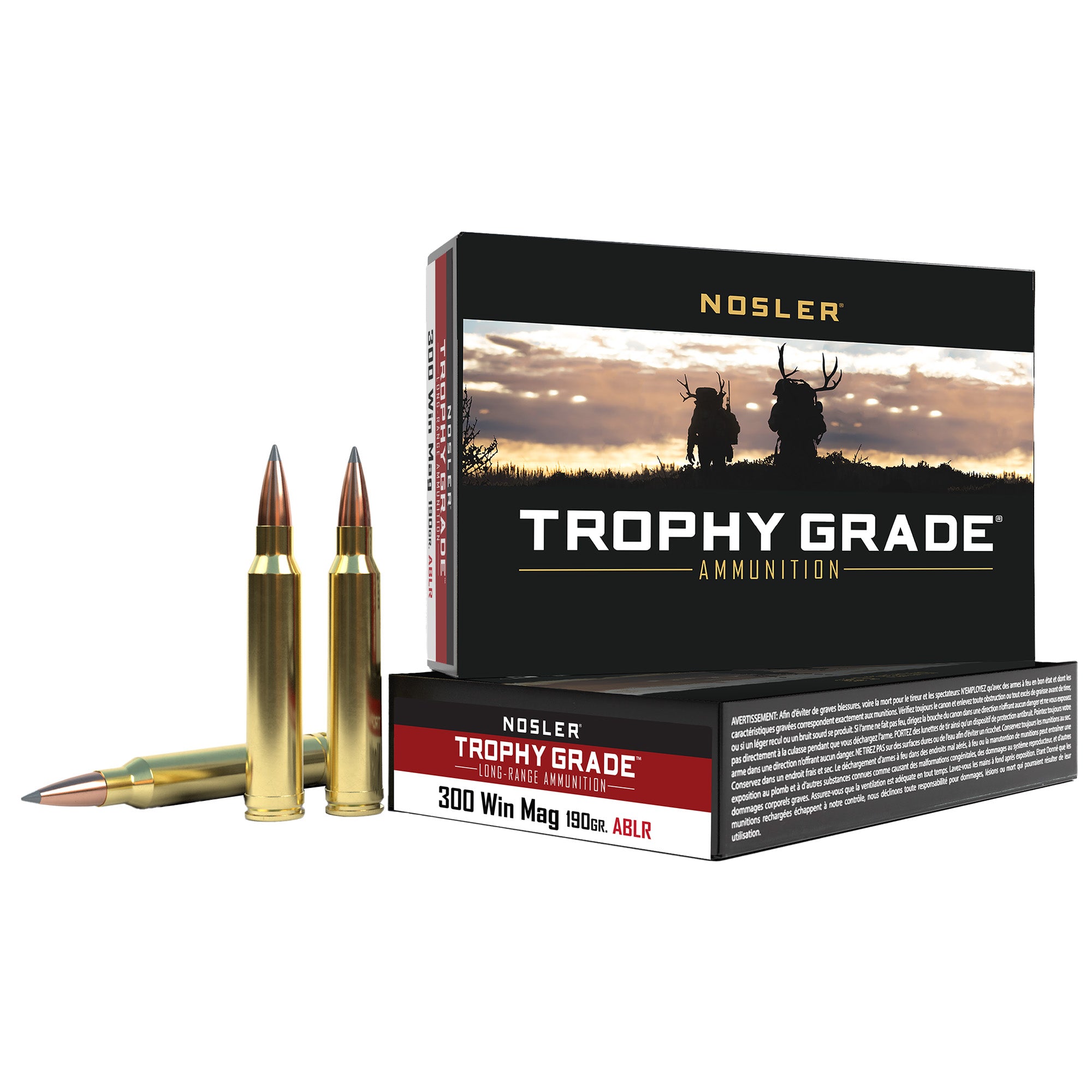 Nosler Trophy Grade AccuBond Long Range Ammunition for 300 Winchester Magnum, 190 Grain, 20 Rounds per Box