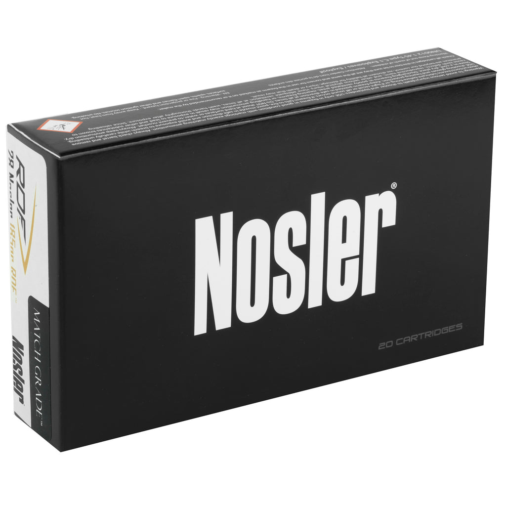 Nosler 28 Nosler RDF HPBT Boat Tail Hollow Point Ammunition – 185 Grain, 20 Rounds per Box