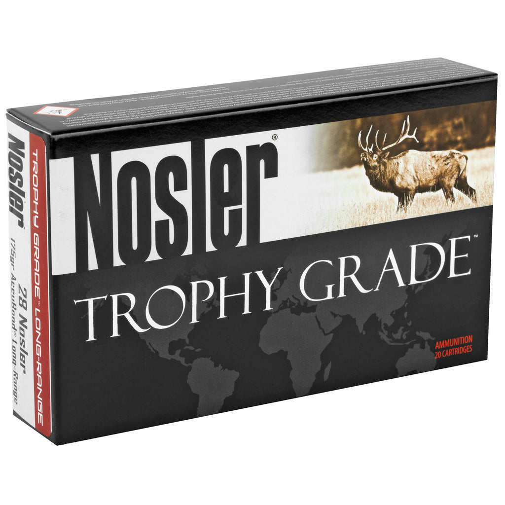 Nosler Trophy Grade AccuBond Long Range Ammunition for 28 Nosler, 175 Grain, 20 Rounds per Box
